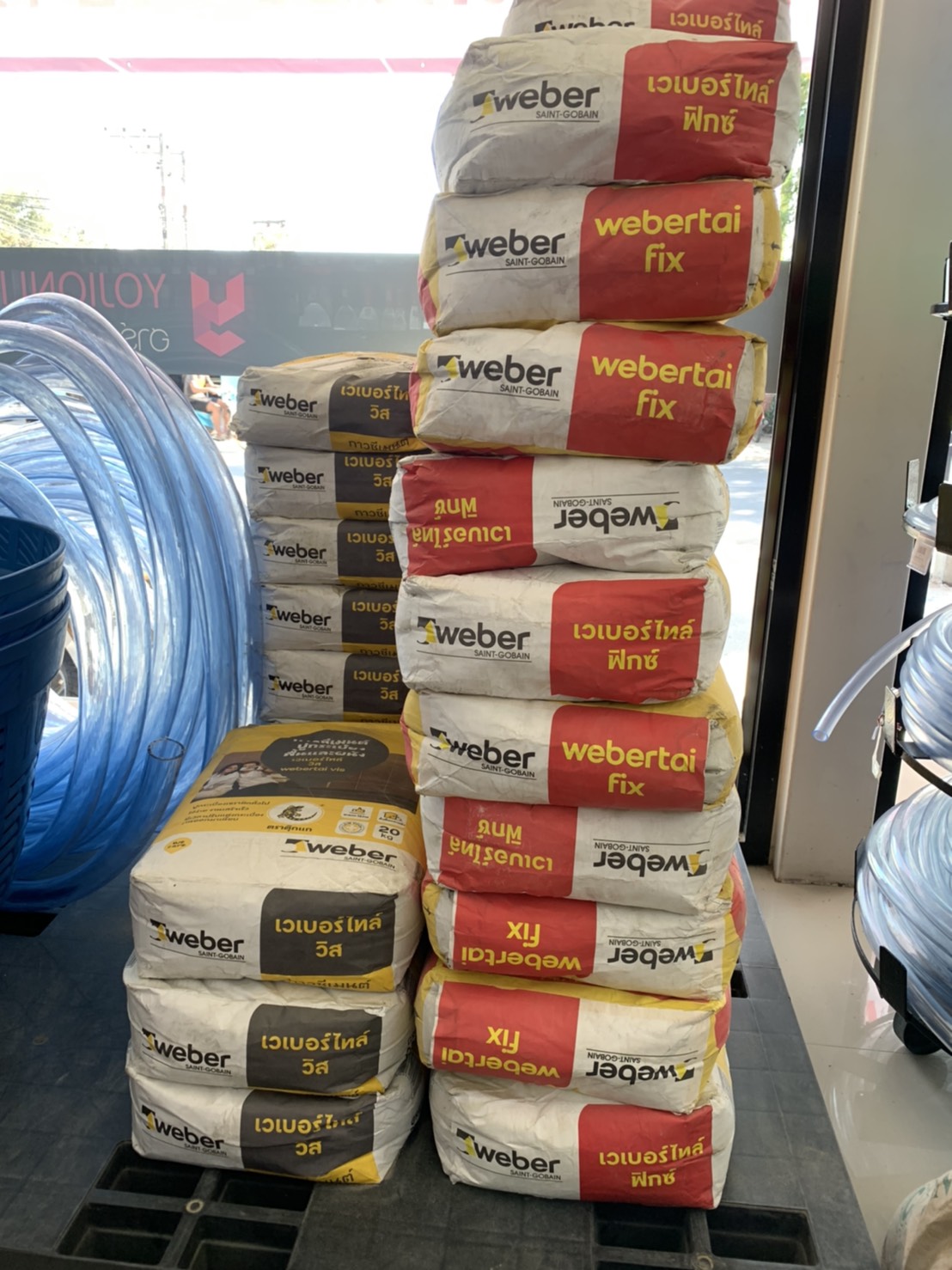 ปูนกาว ไทล์ วิส ตุ๊กแก เหลืองเทา 20กก