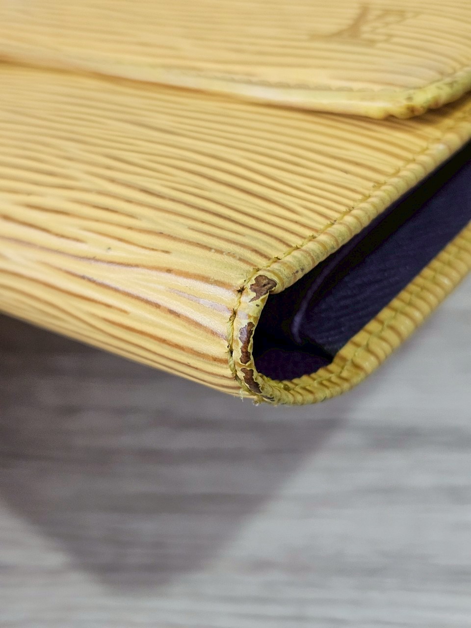 LV Epi Trifold Yellow Long Wallet