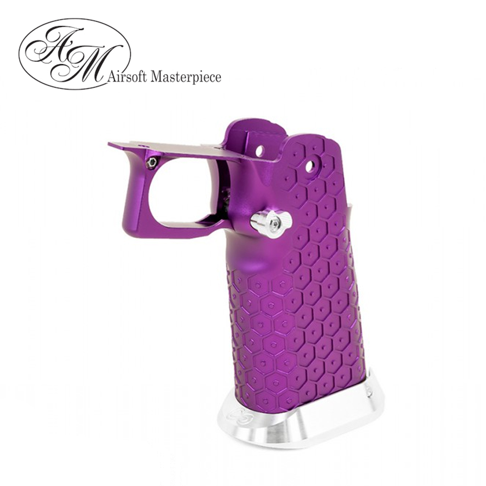 Airsoft Masterpiece Aluminum Grip for Hi-CAPA Type 19 (Infinity HEX) Purple