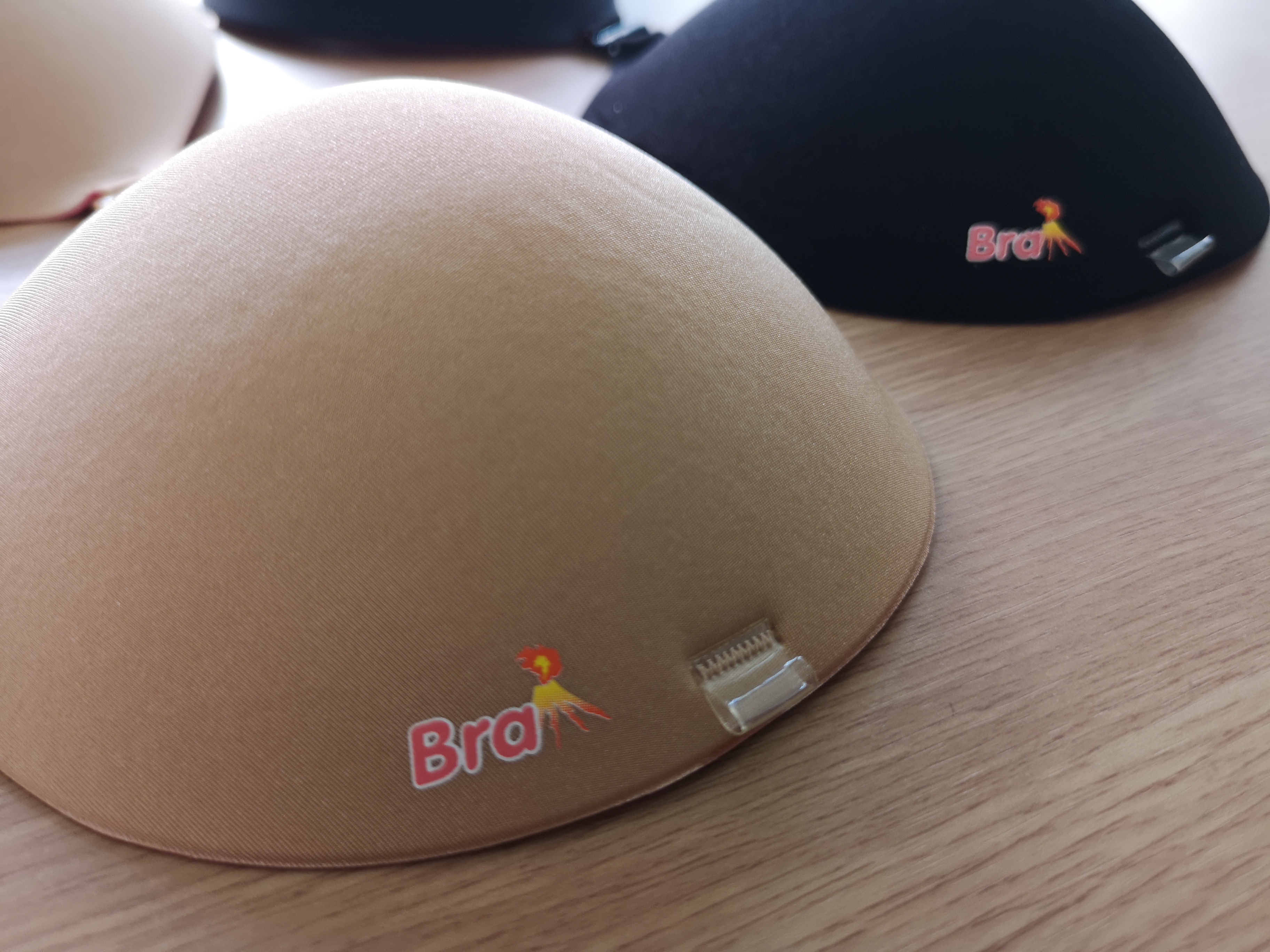 บราภูเขาไฟ สีครีม บราเสริมหน้าอก หนากว่าบราอื่น 2เท่า เพิ่ม 2คัพ