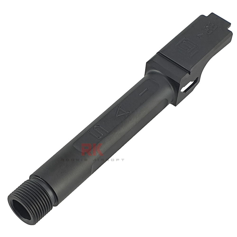 GunsModify SAI Stainless Threaded Barrel for Marui G19 (Black)