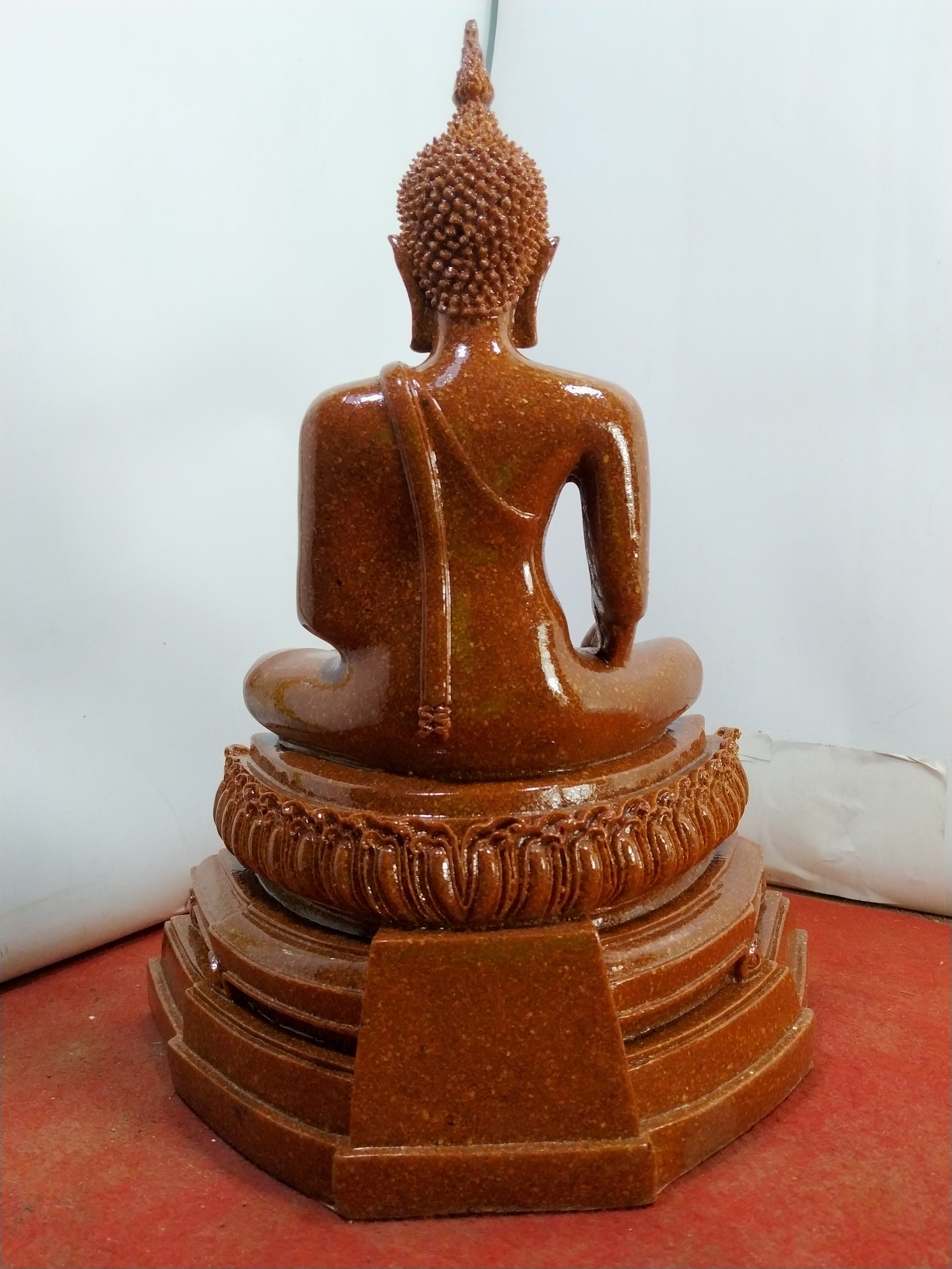 พระสุโขทัย หน้าตัก 5 นิ้ว เนื้อกระเบื้องหลังคาโบสถ์