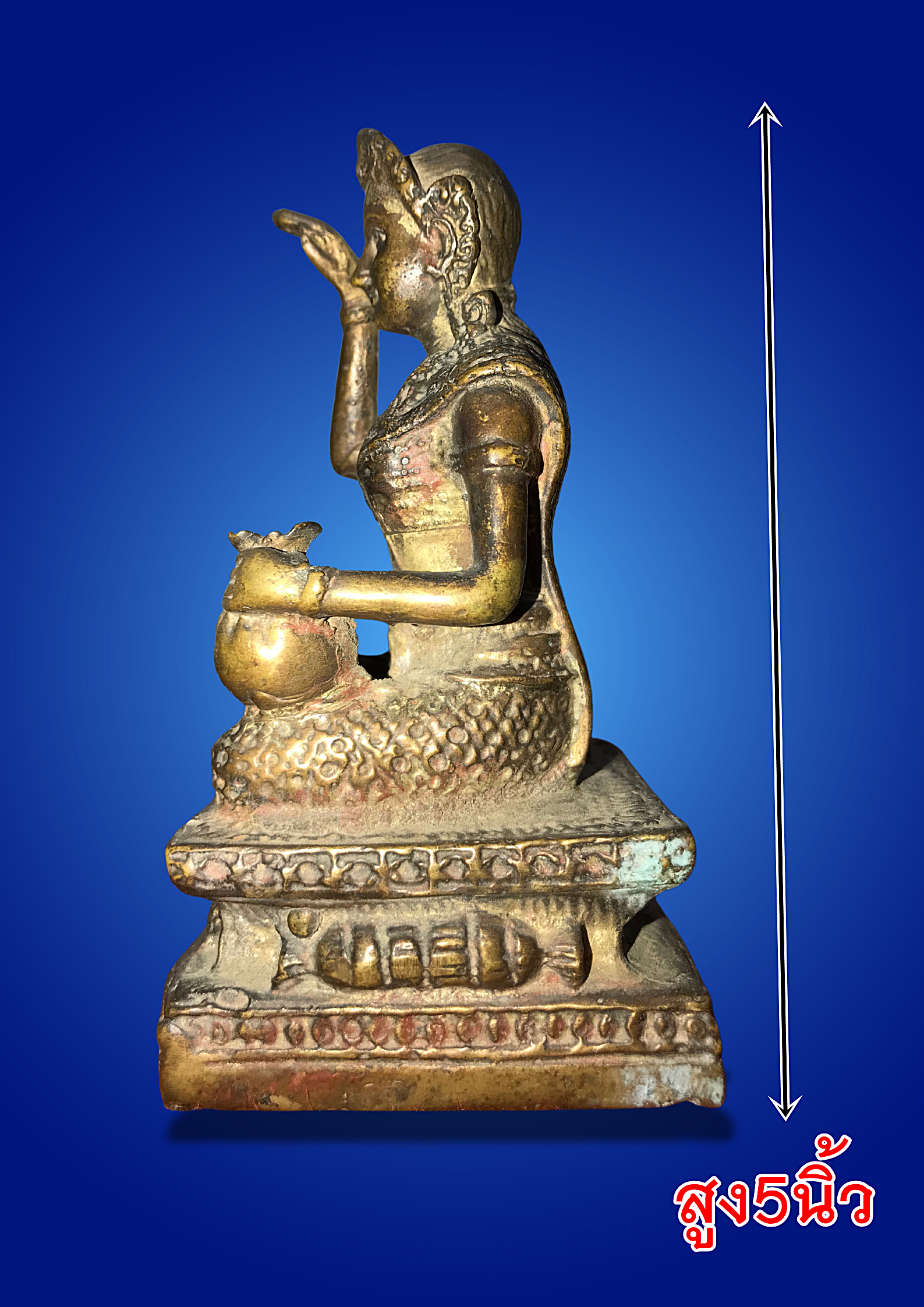 พระแม่นางกวัก เทพีแห่งโชคลาภ เนื้อสำริด