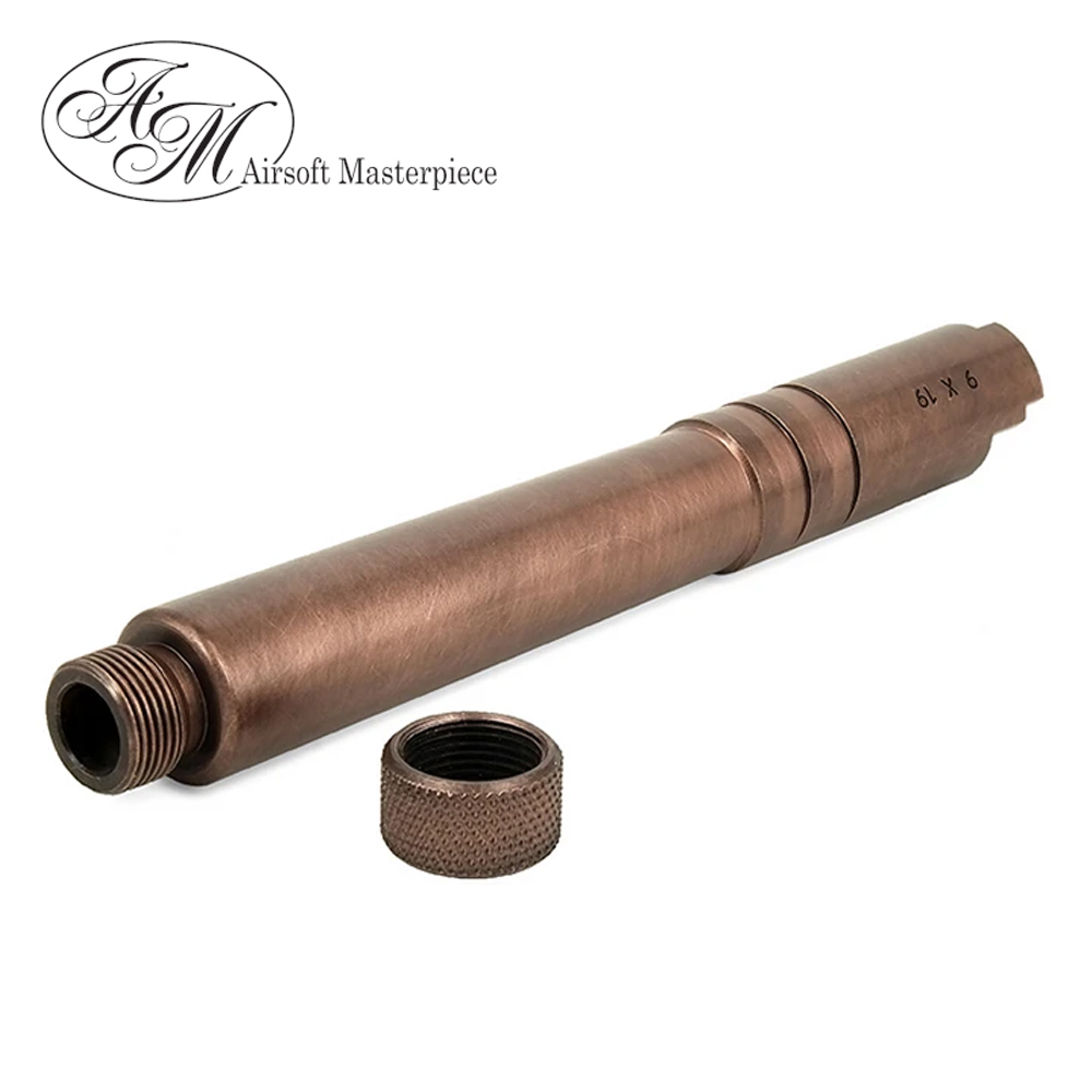 Airsoft Masterpiece .45 ACP STEEL Fix Outer Barrel with Threads for Hi-CAPA 5.1 (Copper)