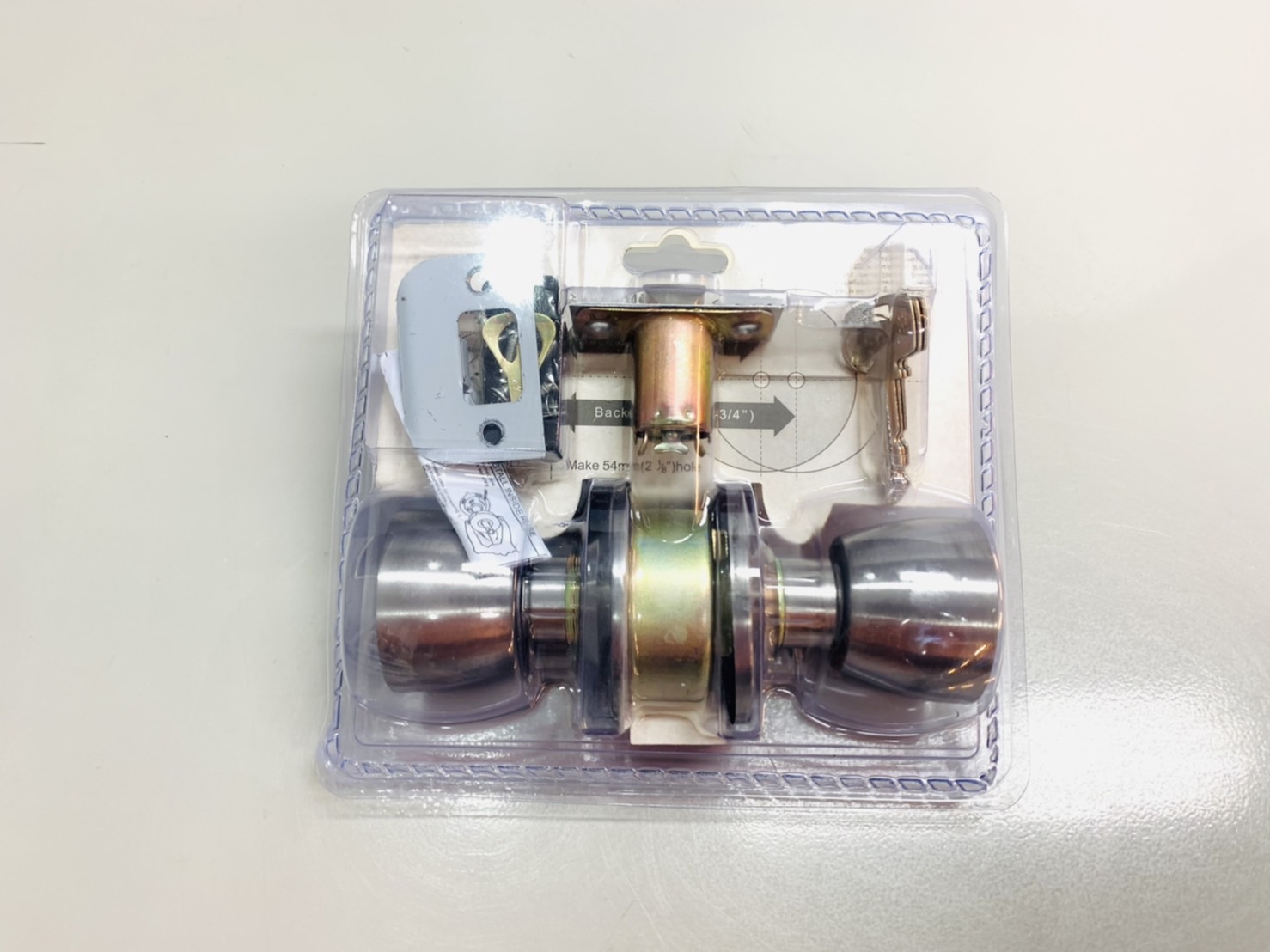 ลูกบิดประตูหัวถ้วย เหล็กชุบเงา อัดแผง CTX