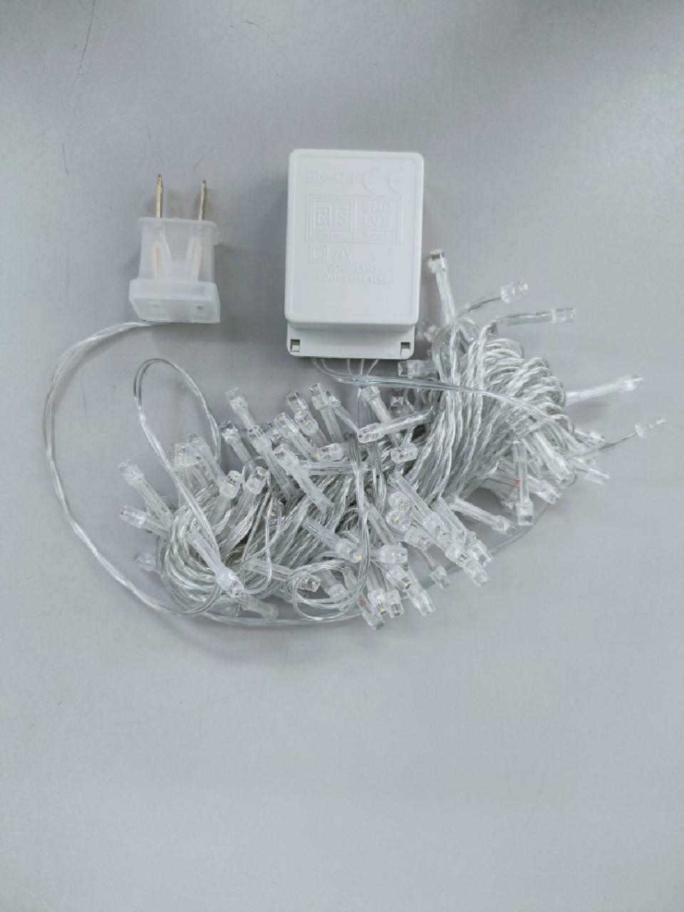 ไฟกระพริบ LED 100ดวง สีวอร์ม