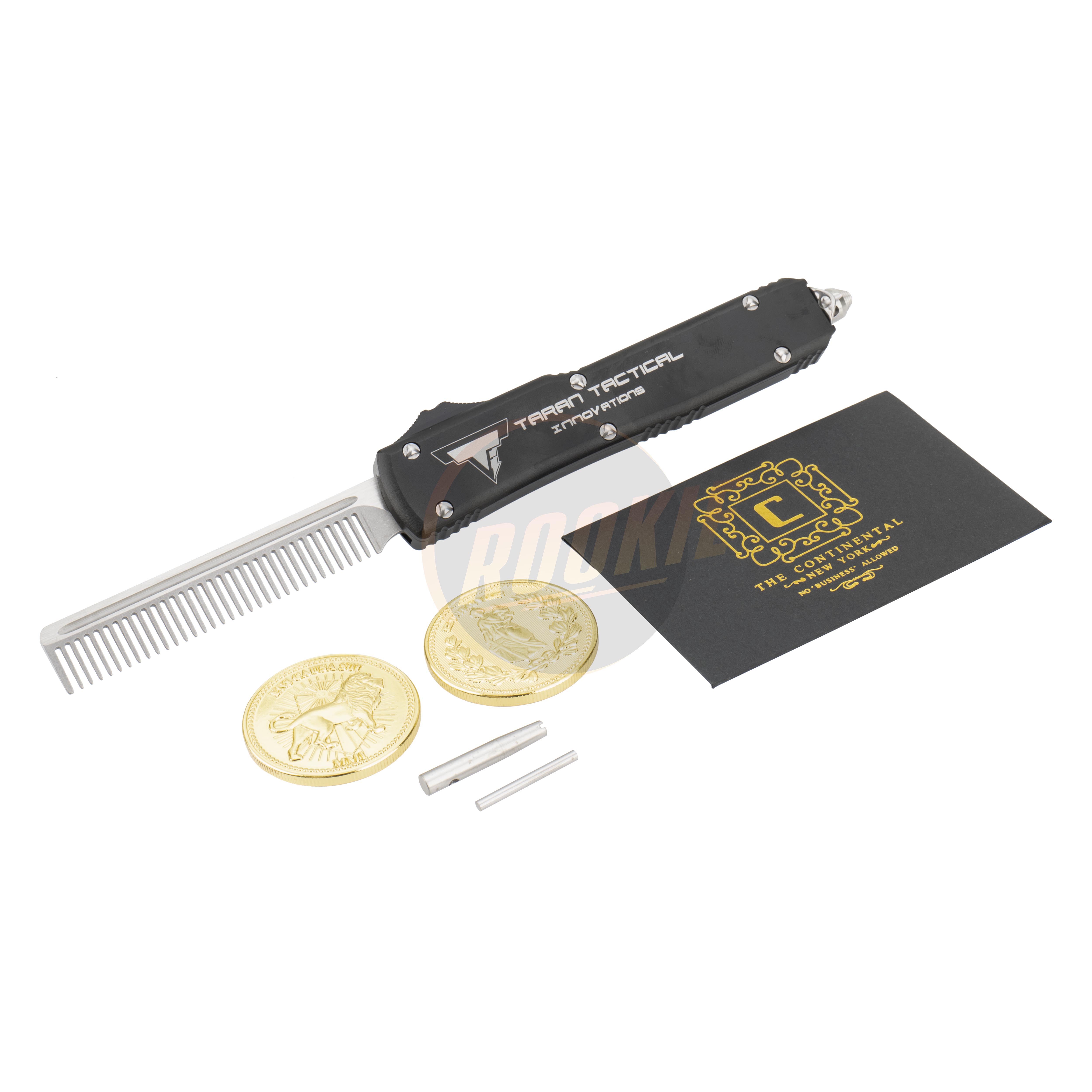 MF TTI Style CNC Stainless Steel Portable Telescopic Comb Hair with Coin Set