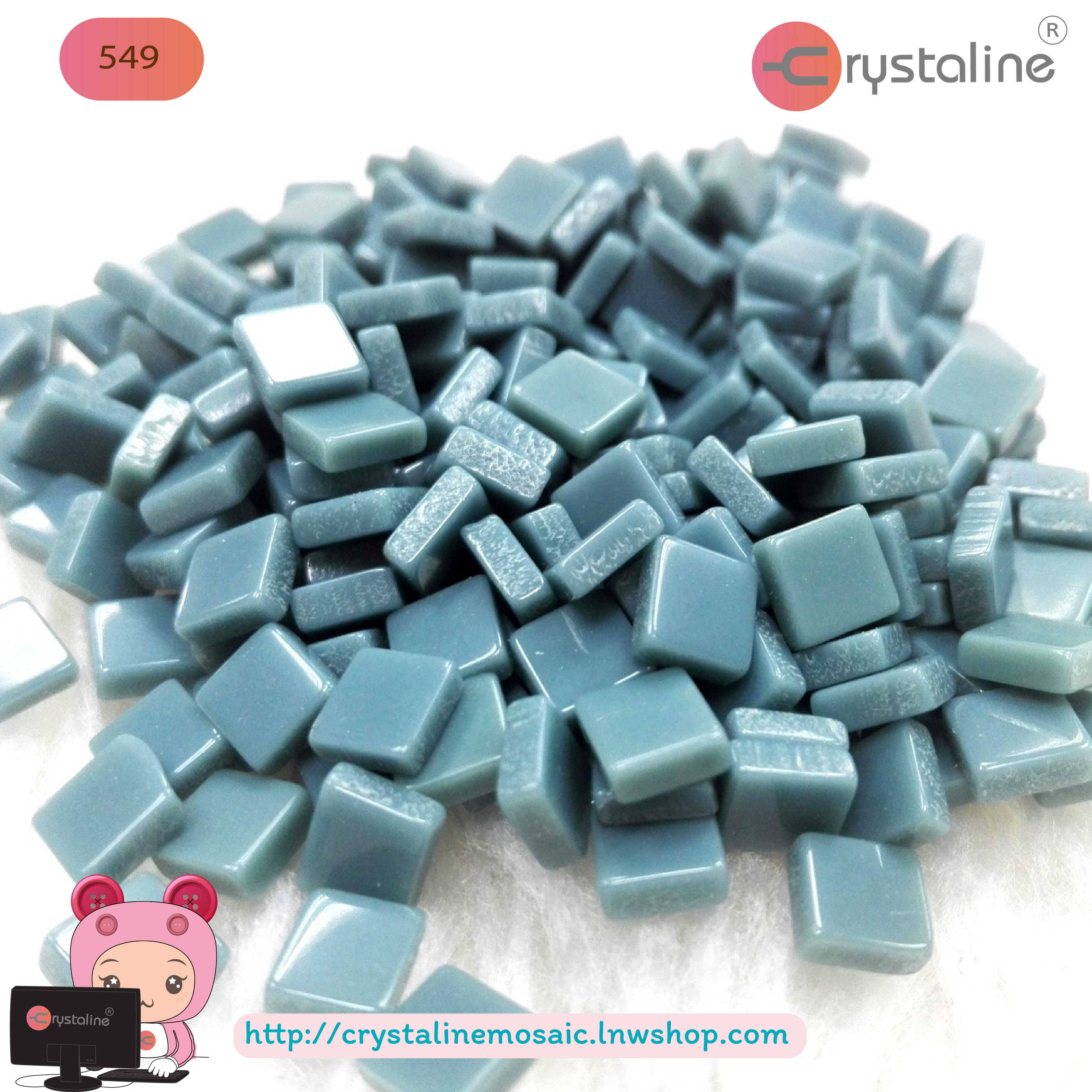 Mosaic opaque - Storm col. (size 5x5 mm80g/pack)
