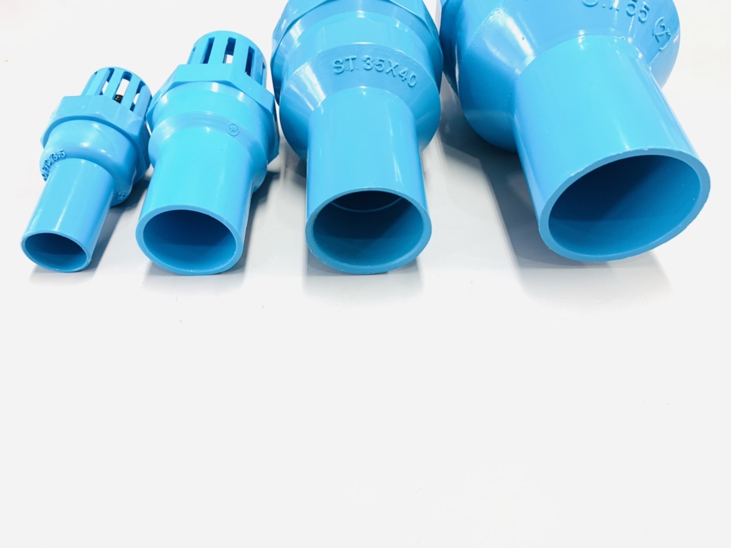 ฟุตวาล์วดูดน้ำ PVC สวม โรงเล็ก (หัวกะโหลก)