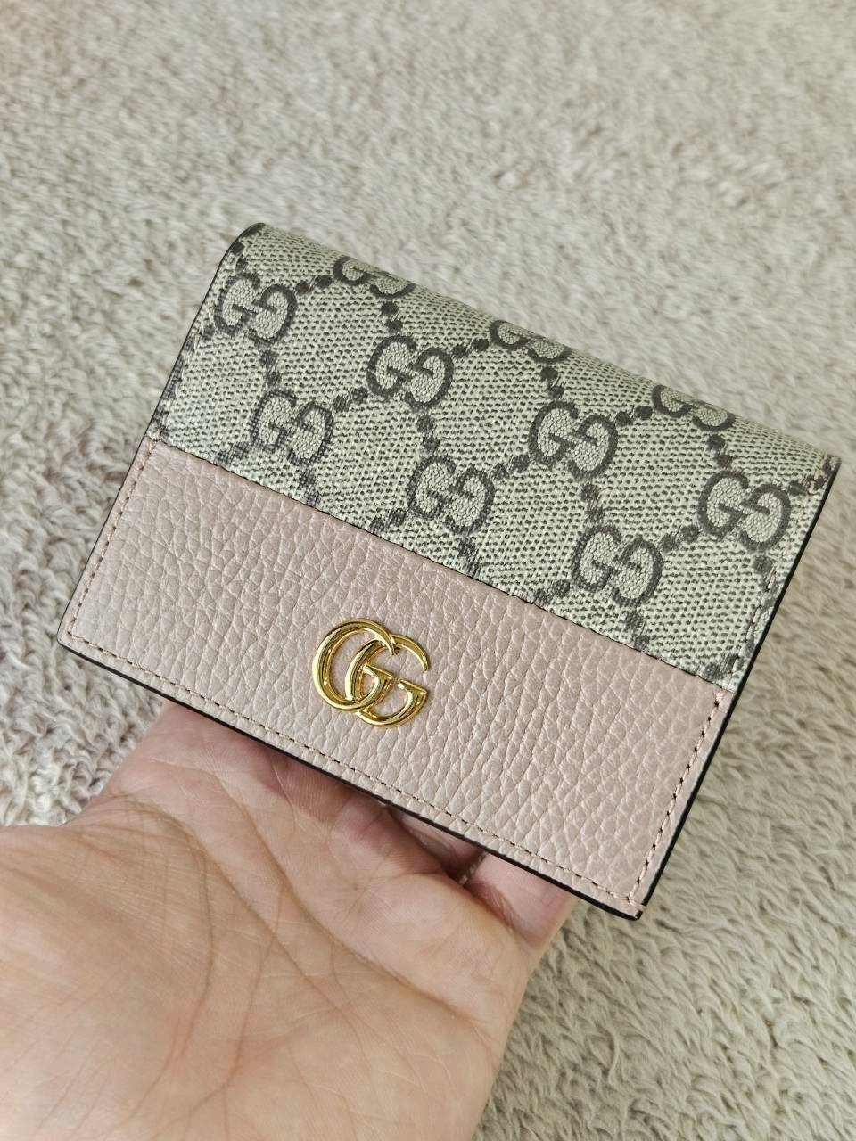 Gucci GG Marmont Bi Color Card Case Wallet
