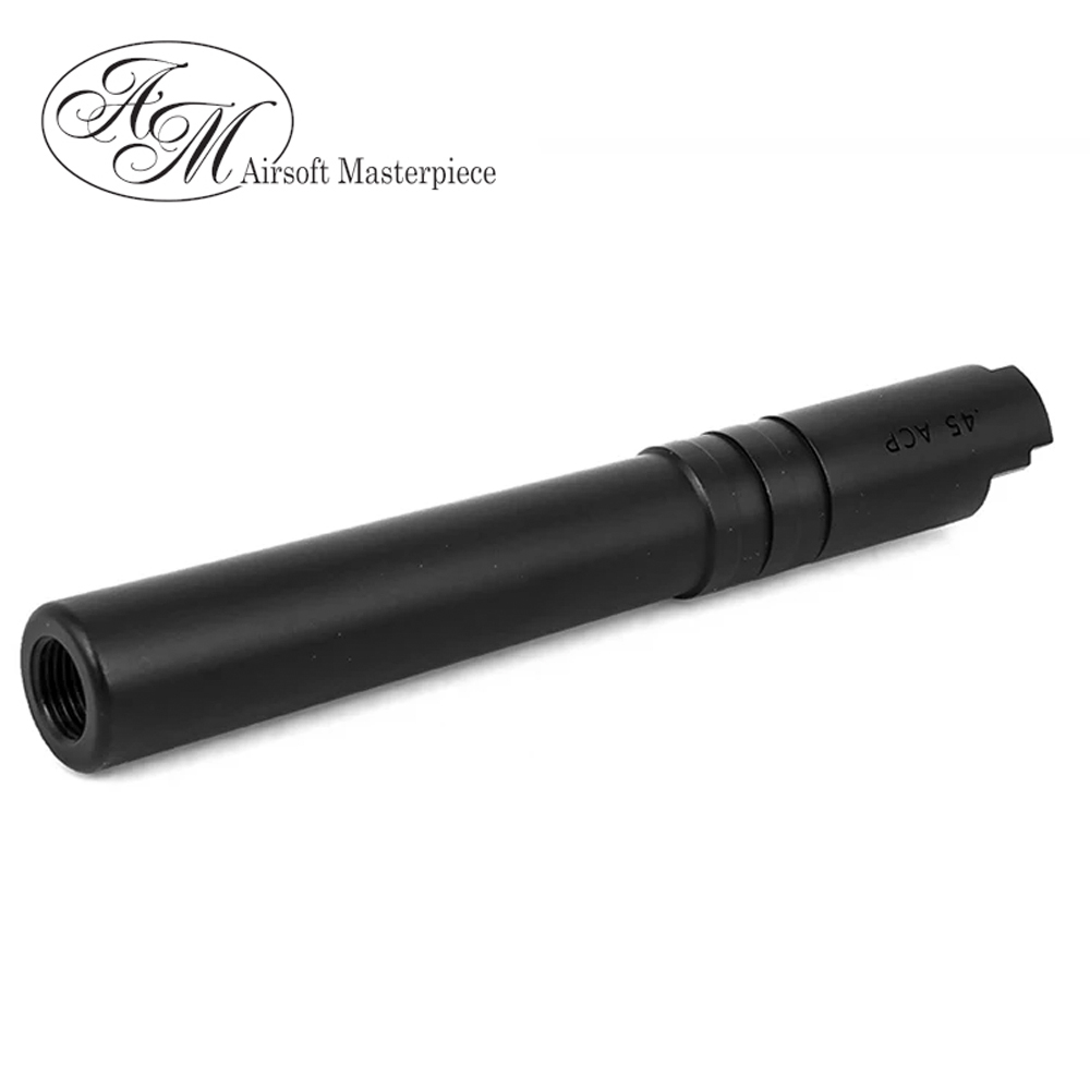 Airsoft Masterpiece .45 ACP ALUMIINUM Threaded Fix Outer Barrel for Hi-CAPA 5.1 (Black)