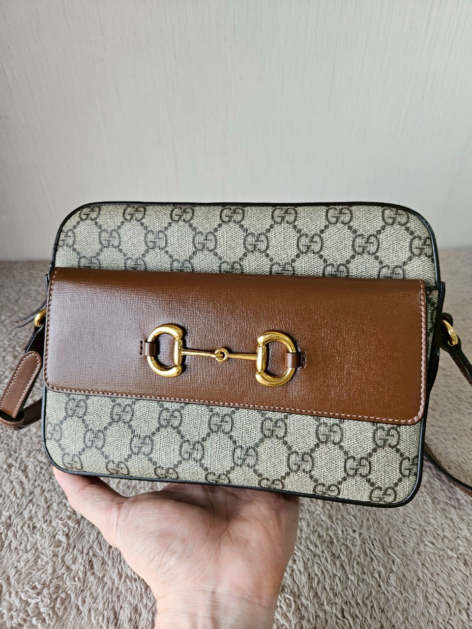 Gucci Horsebit Small Camera Brown