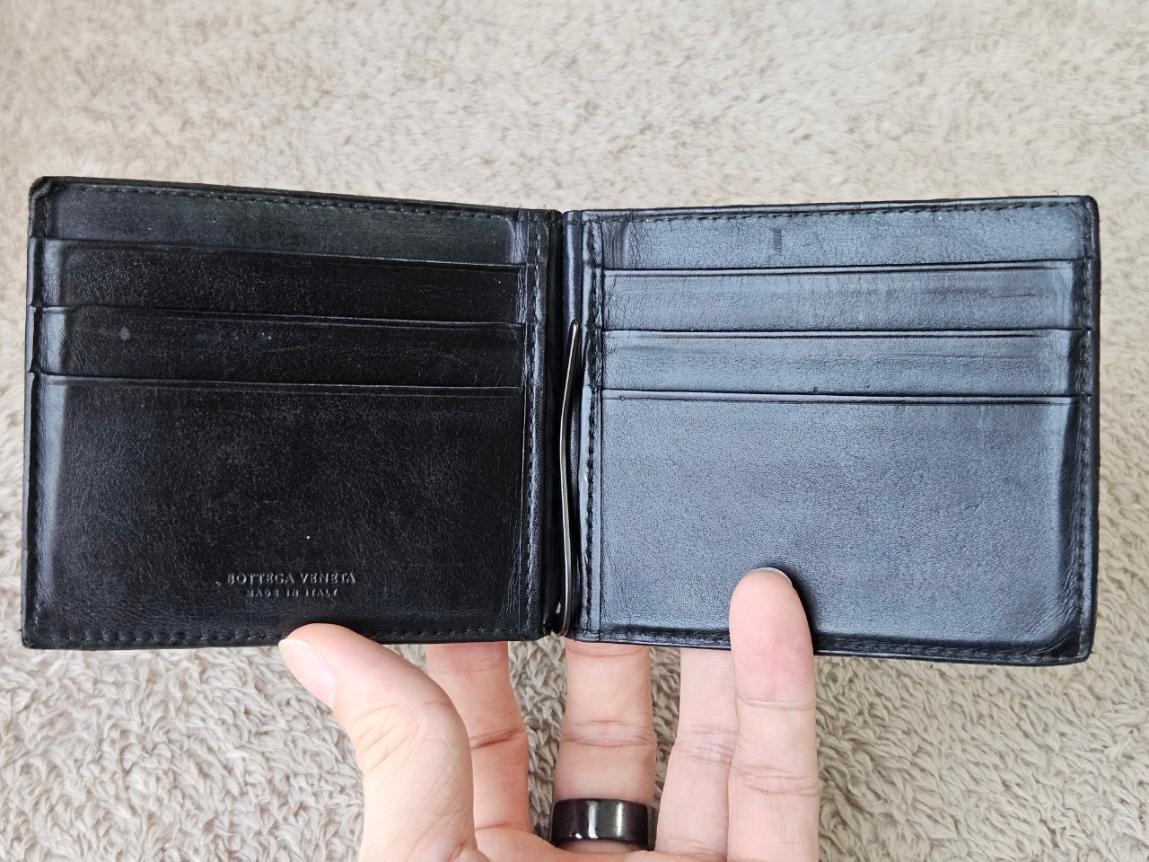 Bottega Money Clip สีดำ