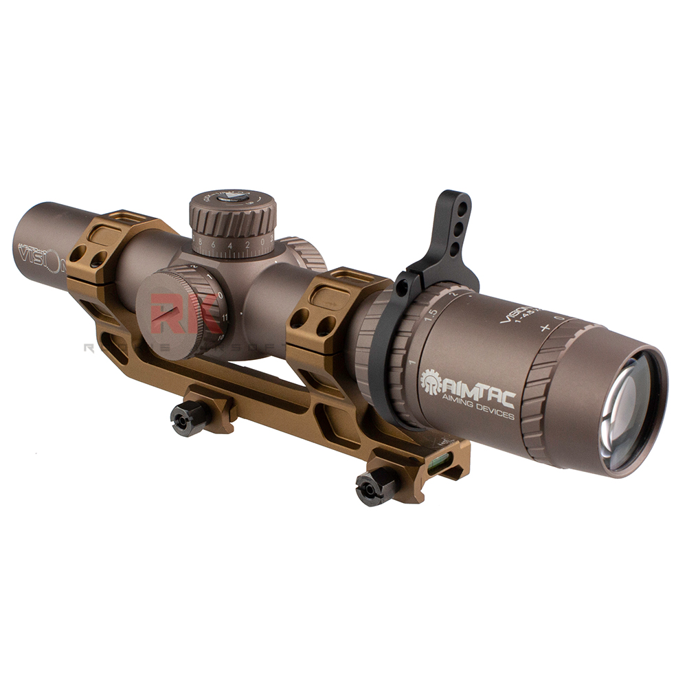 Arrow Optics AIMTAC Vision HD 1-4.5x26mm Rifle Scope (FDE)