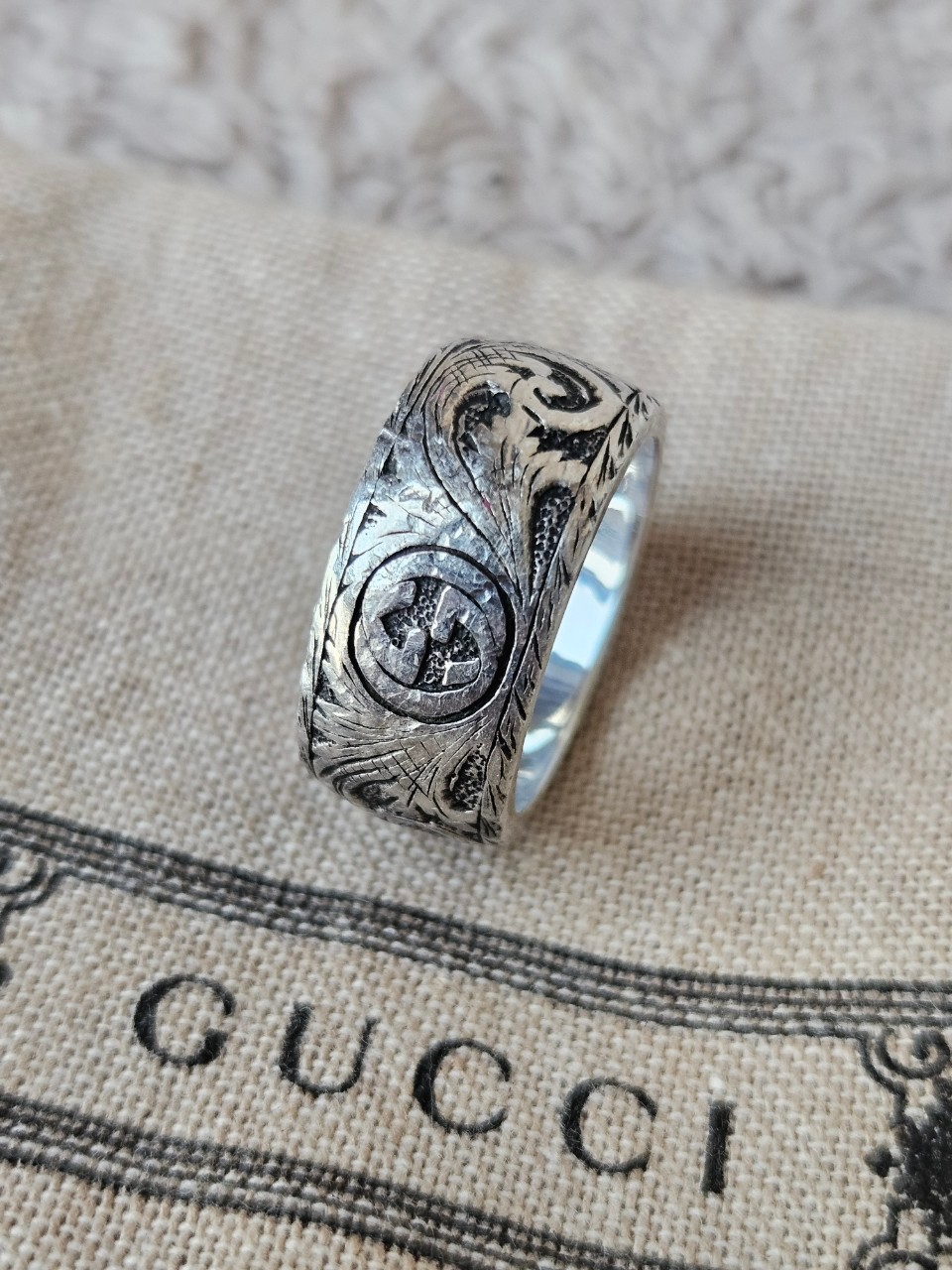 Gucci 433571 Arabesque Silver Ring