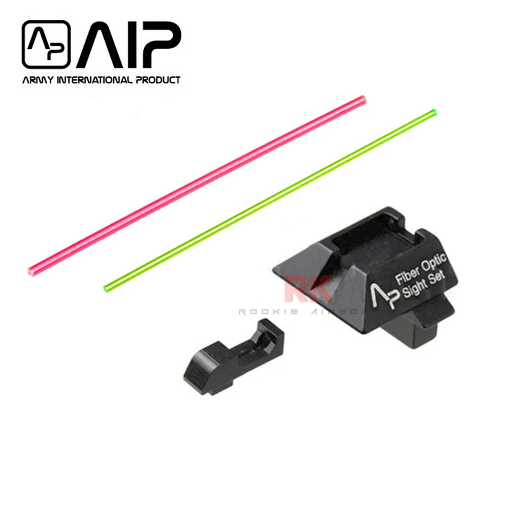 AIP Aluminum Fiber Optic Front and Rear Sight for Marui / WE G17