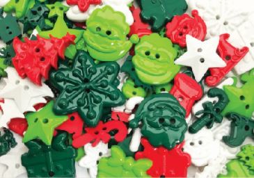 Christmas button - Christmas col. (500g/pack)