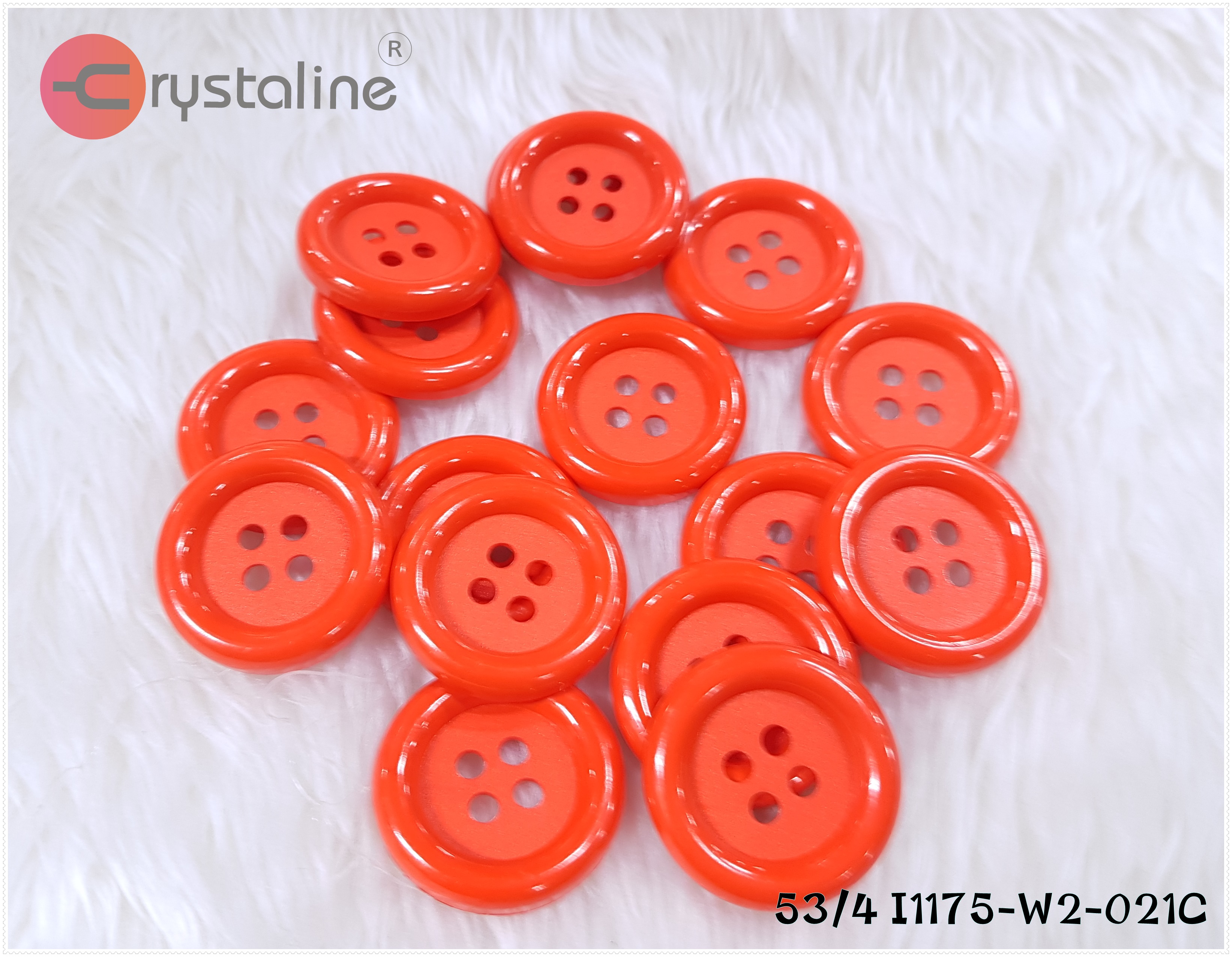 Big button - Orage col. (size 53L,50pcs/pack)