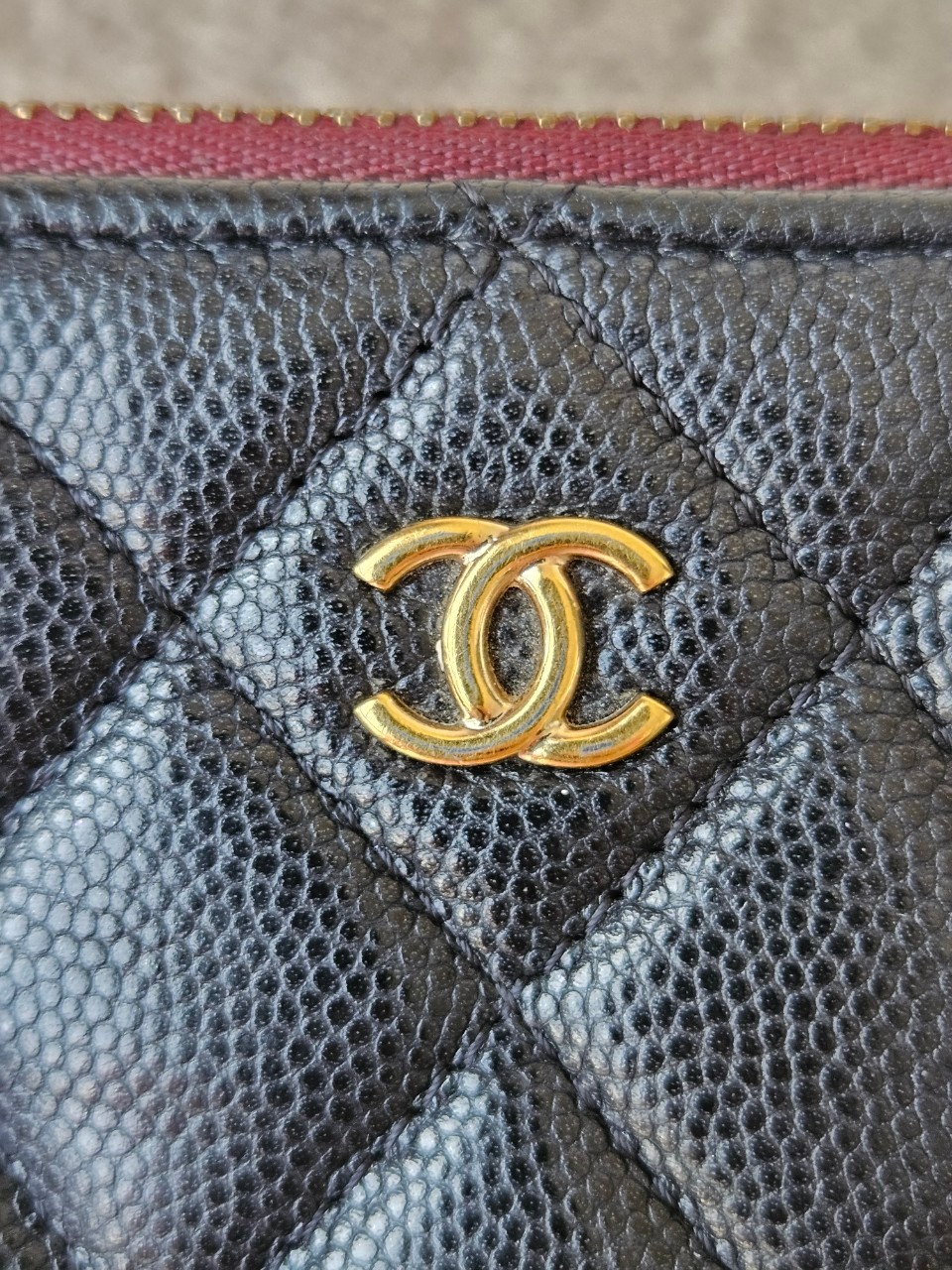 Chanel O Case Black Cavier GHW