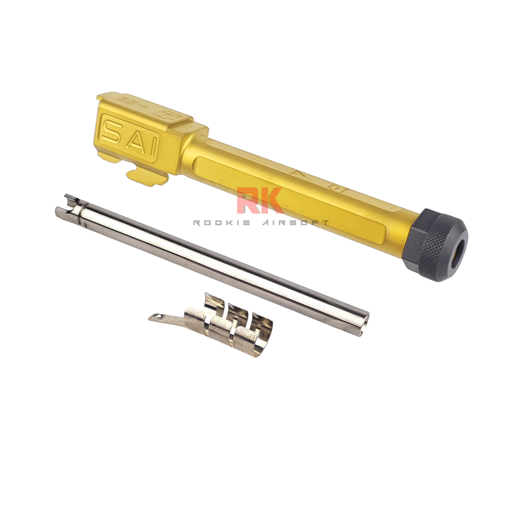 GunsModify SAI CNC Aluminum Slide & Barrel Set for TM G17 - Gold