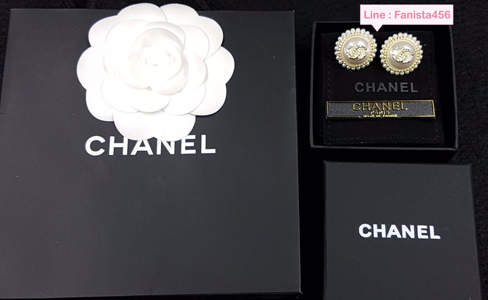 ต่างหู ชาแนล Chanel Earring ต่างหูชาแนลมุก (สีทองอ่อน)