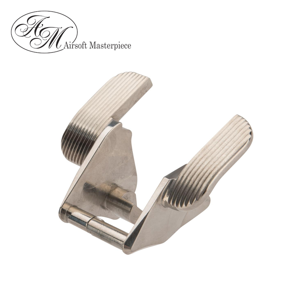 Airsoft Masterpiece Steel Thumb Safety Type 4 – SV Wide (Silver)