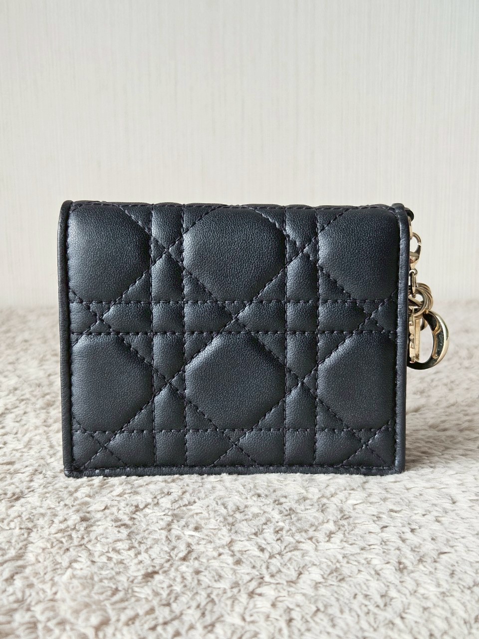 Dior Lady Dior Medium Wallet Lambskin Black