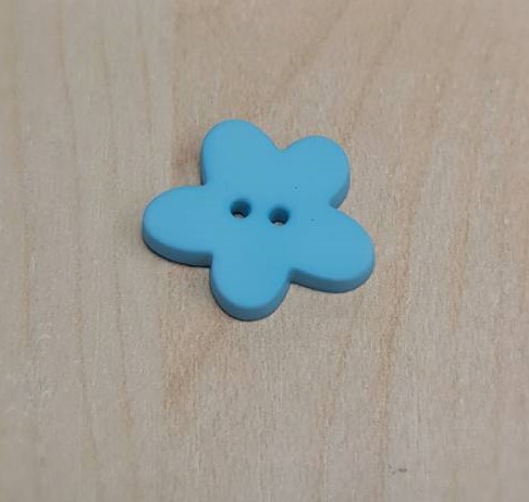 Flower button - Blue col. (size 27L,1pc/pack)