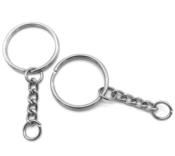 100ชิ้น, 500ชิ้น อะไหล่พวงกุญแจ พวงกุญแจ ห่วงพวงกุญแจ