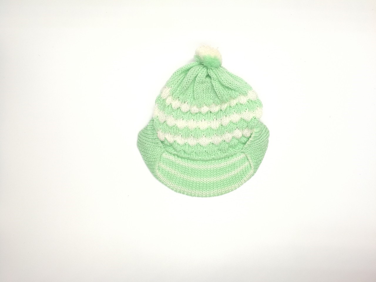 ขายส่ง หมวกไหมพรมเด็กแรกเกิด รุ่นน้อยหน่าปีก-พื้นสี (ราคาต่อโหล) nongnini1988