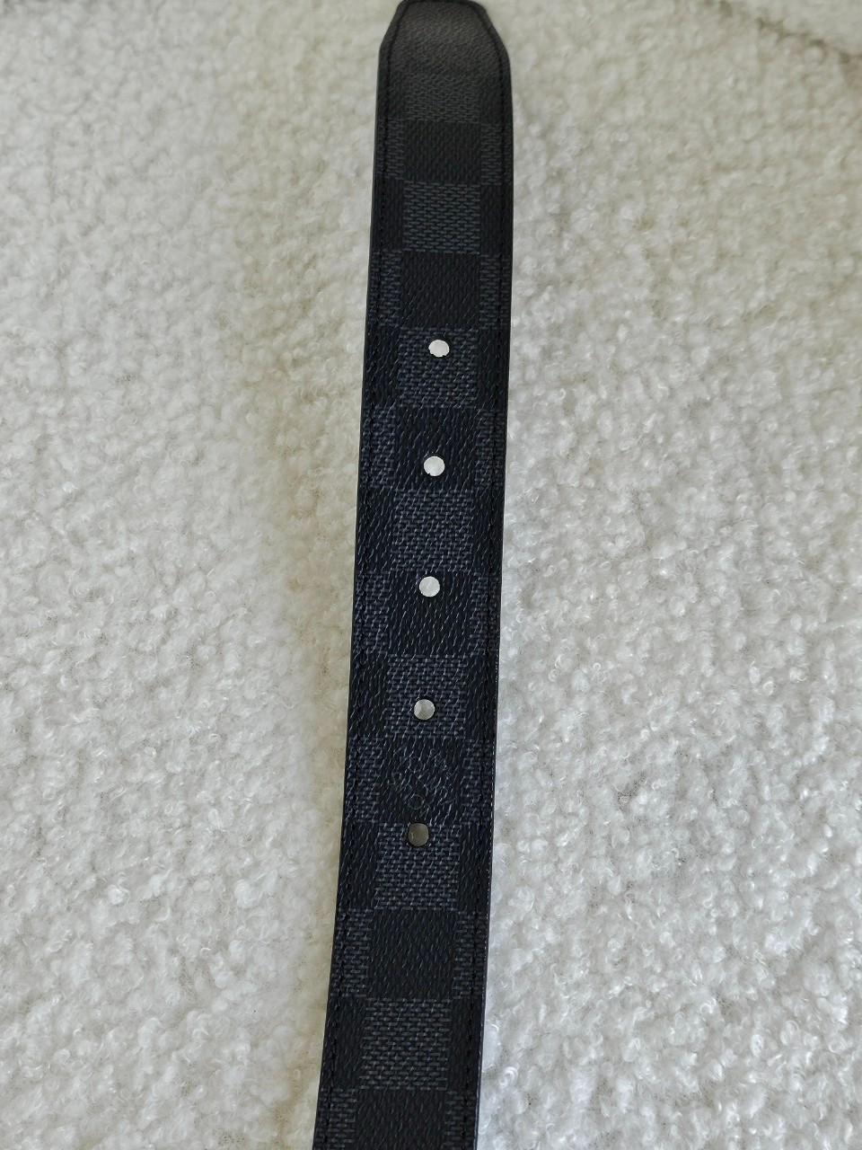 lv belt M6834 หัวเงิน damier graphite