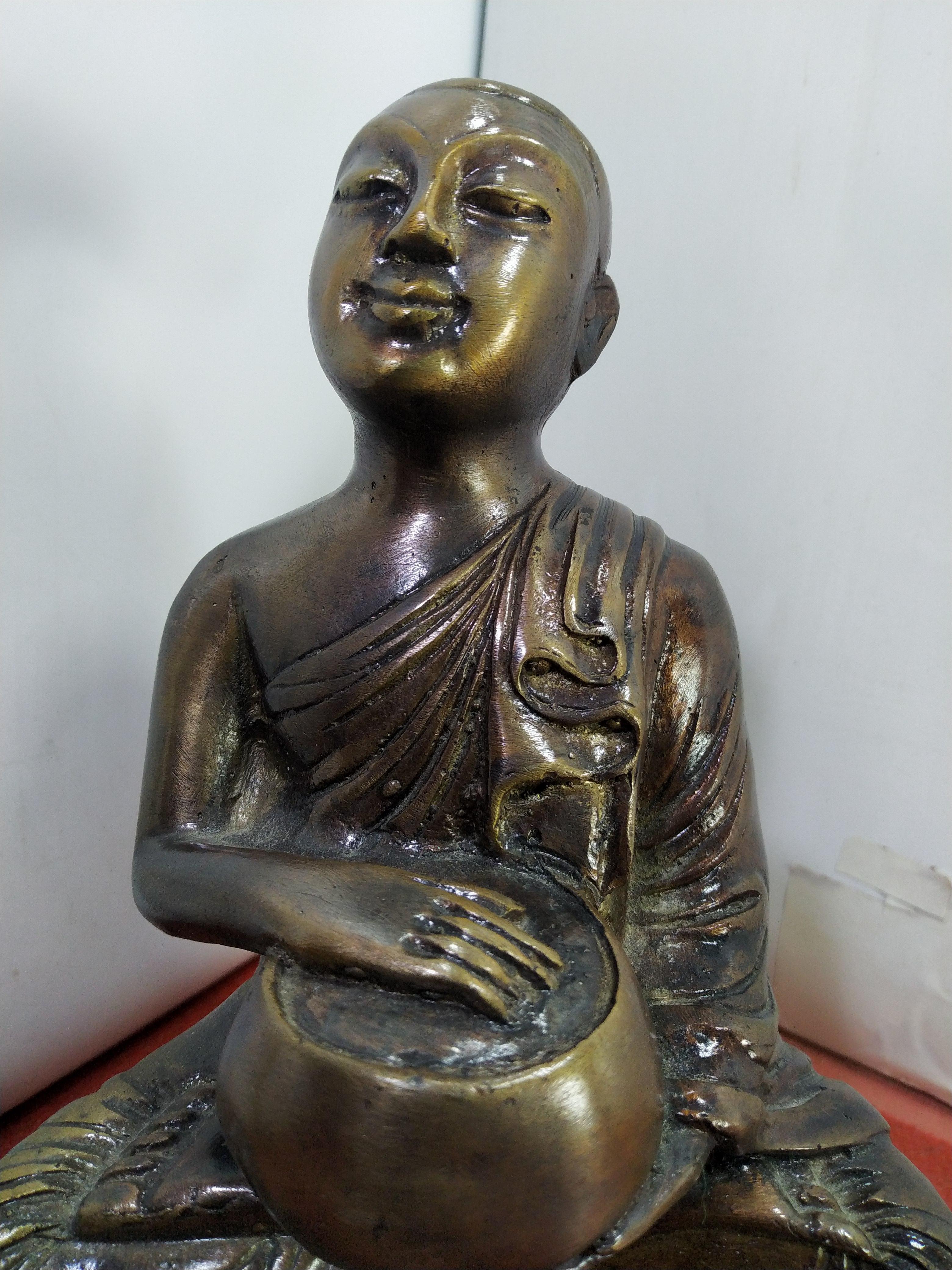 พระมหาเถระอุปคุต ปางหยุดตะวัน หน้าตัก 5 นิ้ว เนื้อสำริด