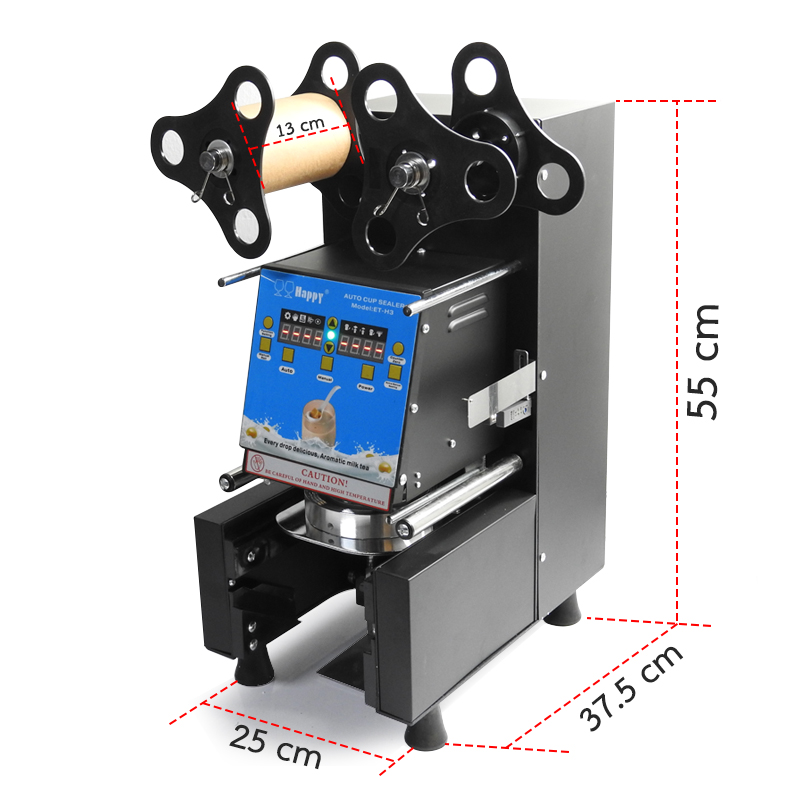 เครื่องชีลแก้วอัตโนมัติ มีระะบบนับจำนวนแก้ว