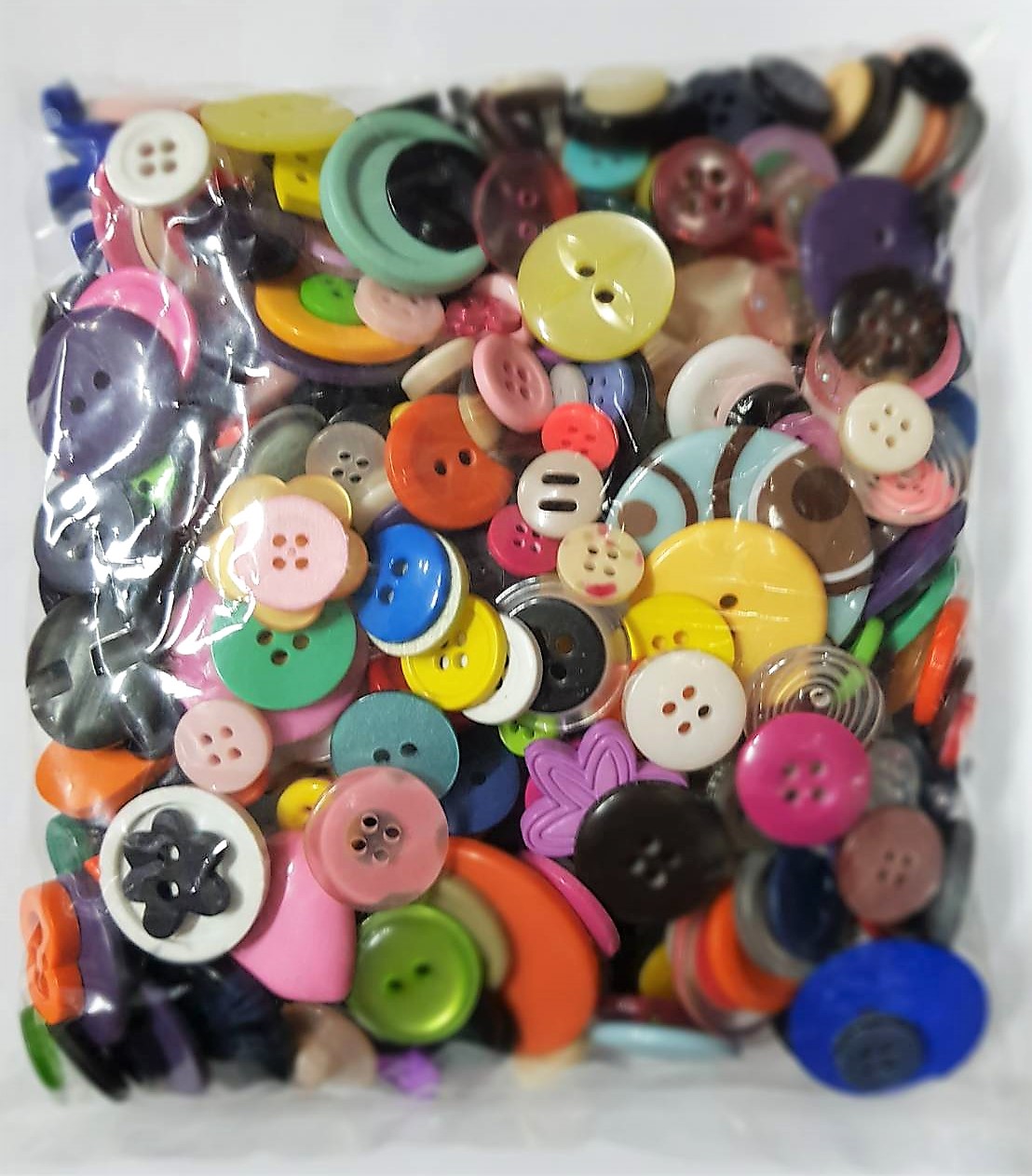Mixed button in bag - Assorted col. (200g/pack)