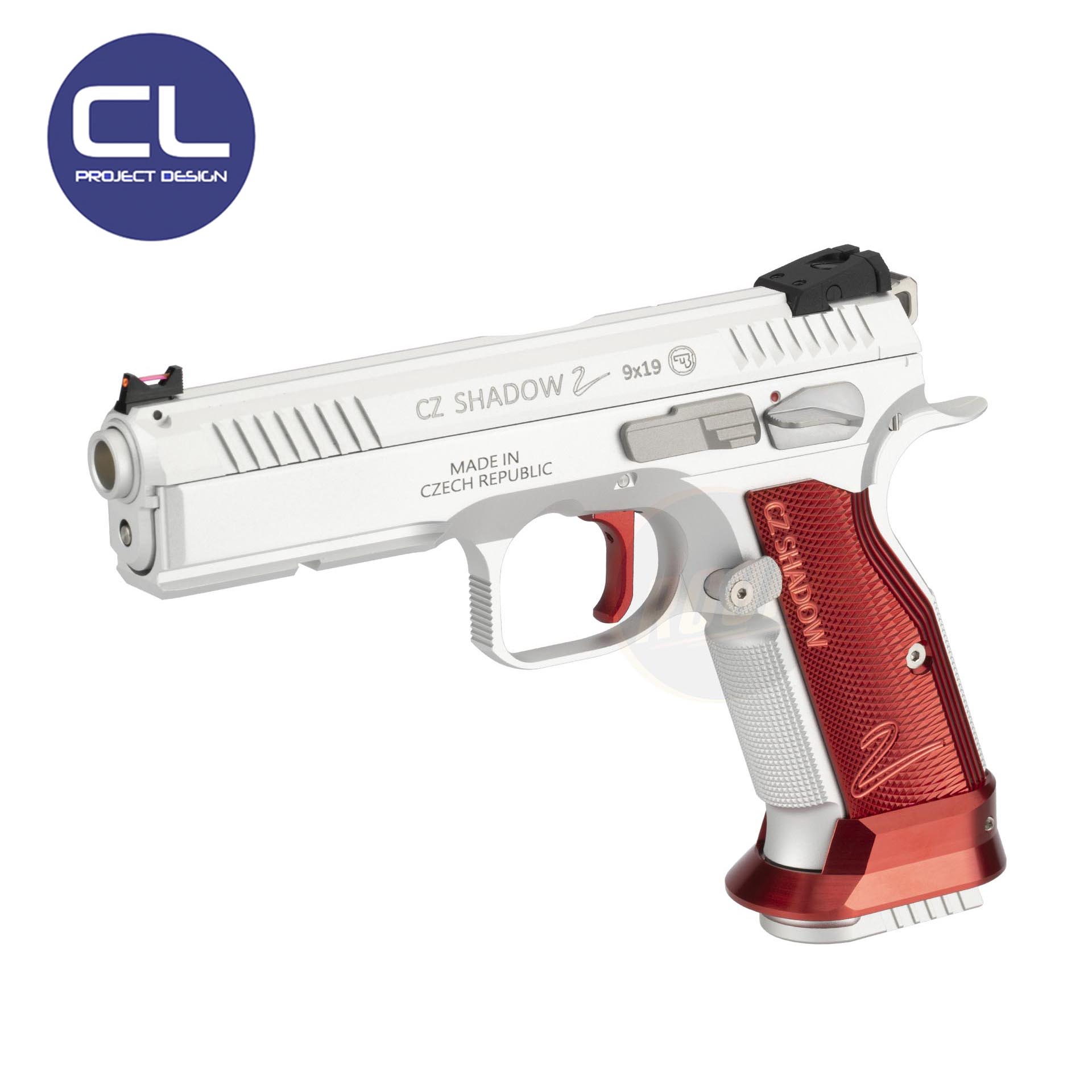 CL Project Custom KJ CZ Shadow 2 Single Action GBB (CNC Version) - Silver & Red Limited Edition
