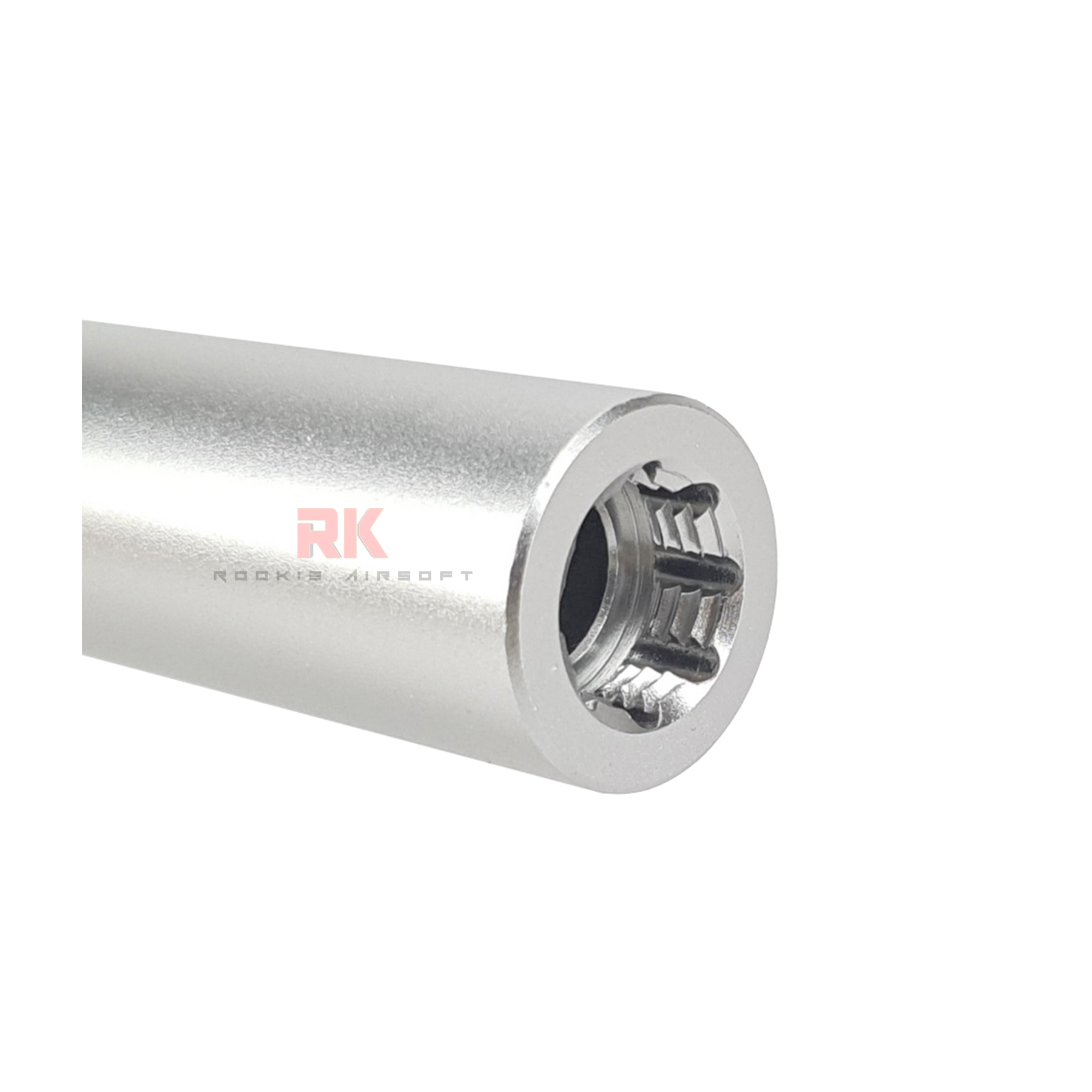 KF Airsoft CNC Aluminum Threaded Outer Barrel For Marui Hi-Capa 5.1 - Silver