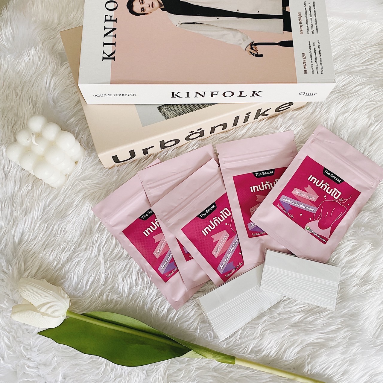แฟชั่นเทป The Secret - Fashion Tape เทปแปะกันโป๊ เทปติดผิว เทปติดเสื้อ เทปกันโป๊, 1 ซอง มี 40 ชิ้น
