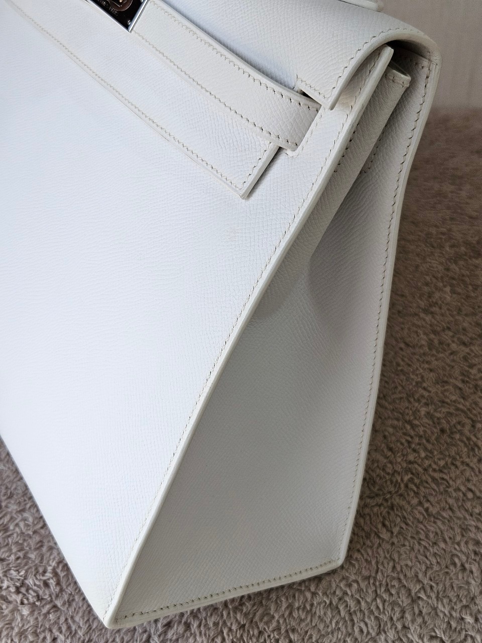 Hermes K32 Blance Epsom PHW stamp K