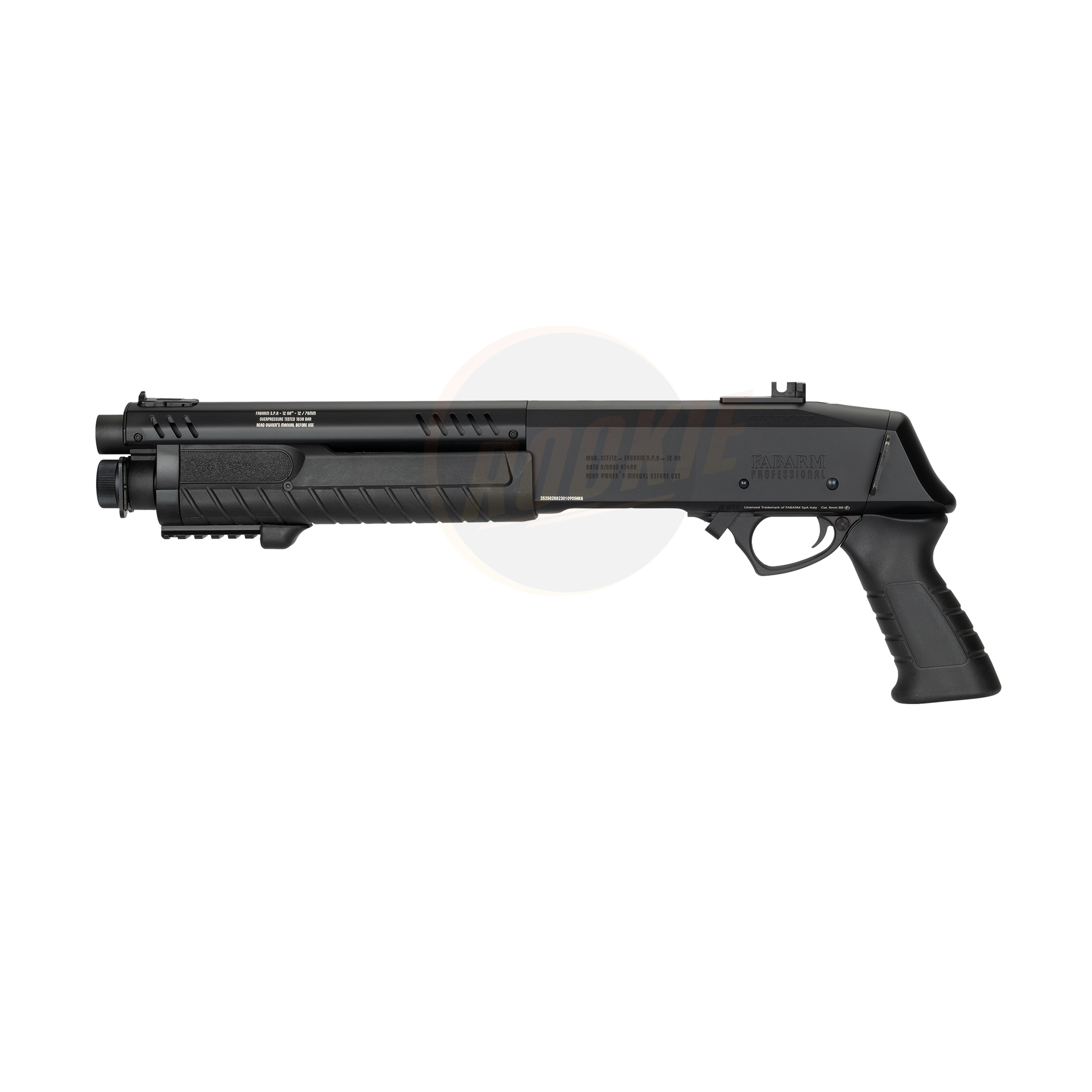 BO FABARM STF/12 Short Initial 11" Gas Pump Action Shotgun (Black)