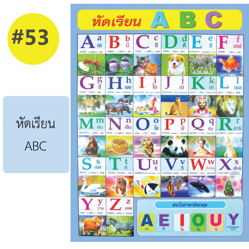 โปสเตอร์เพื่อการศึกษา ขายส่ง nongnini1988