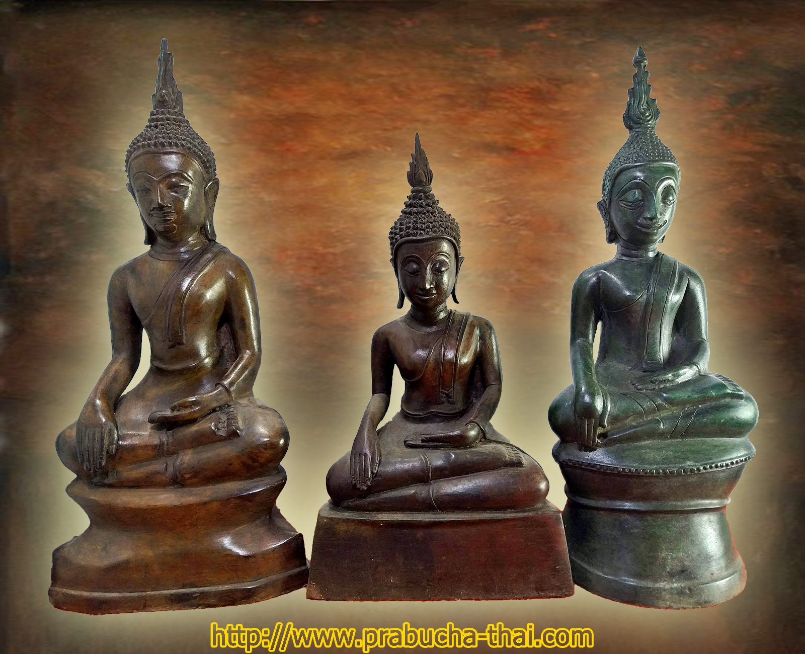 พระเชียงรุ้ง สามสมัย หน้าตัก 5 นิ้ว เนื้อสำริด