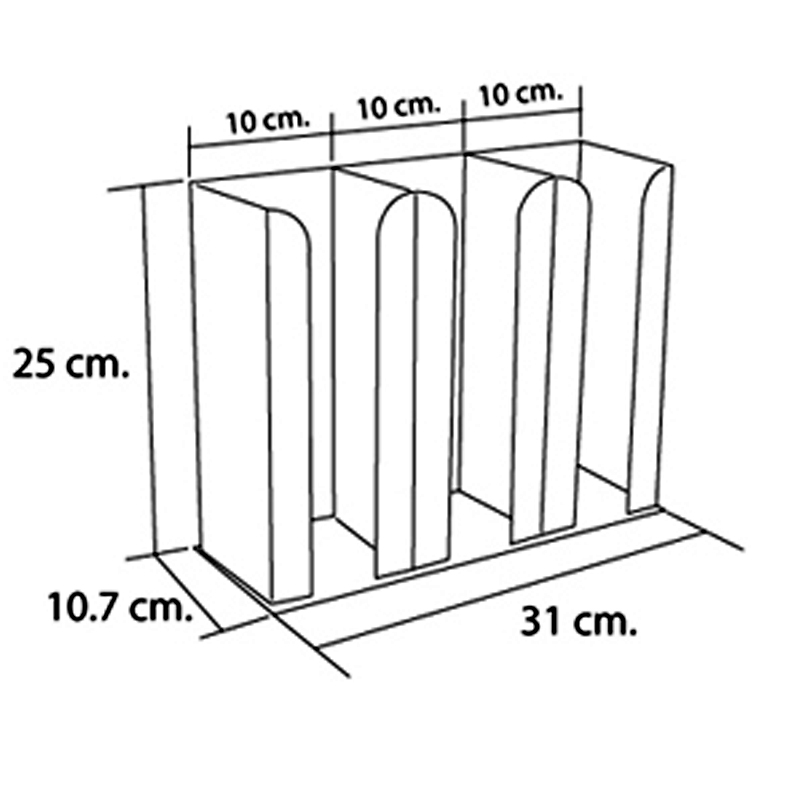 กล่องอะคริลิคใส่แก้วกาแฟเครืองดื่มพลาสติก มี 3 ช่อง 1610-149