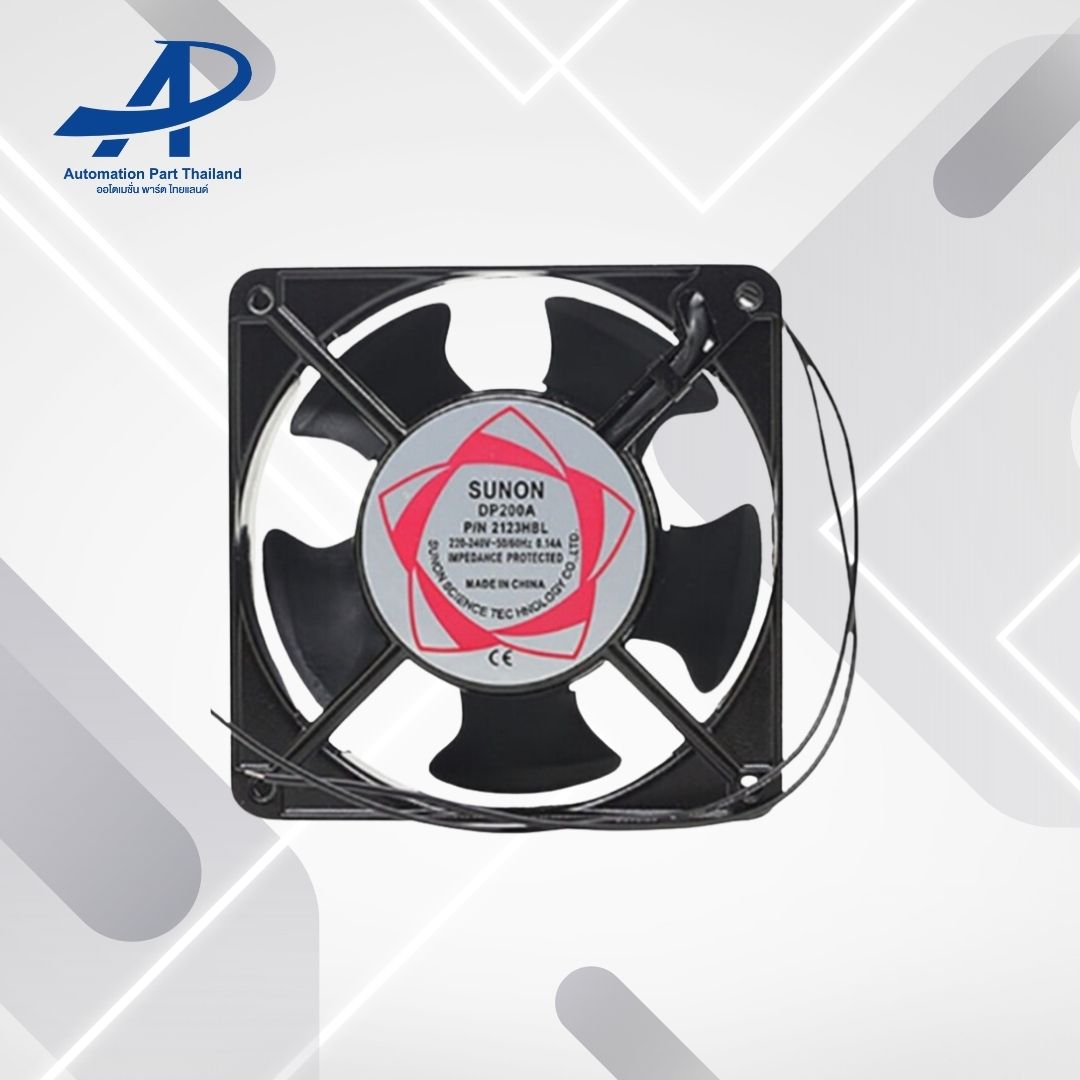 พัดลม 4 นิ้วครึ่ง 4"1/2 ยี่ห้อSUNON DP200A P/N2123HSL 220-240V 0.14A (ขนาด120x120x38mm)