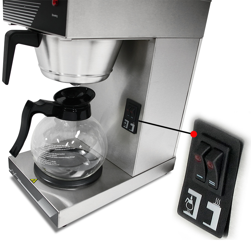 เครื่องต้มกาแฟ เดลิซิโอ้ พร้อมเตาอุ่น 2 หัวเตา 80W.