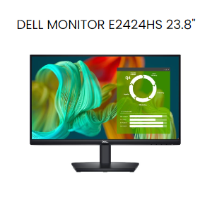 (จอมอนิเตอร์) Dell Monitor E2424HS 23.8" 1920x1080 (DP 1.2+HDMI 1.4+VGA)