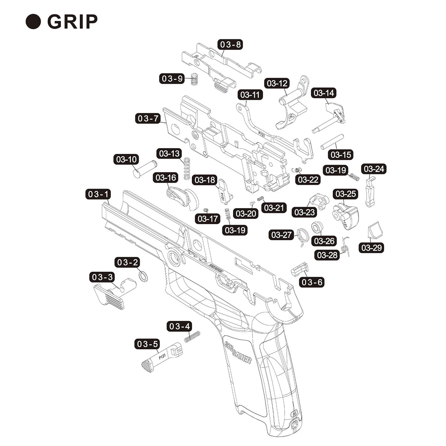 SIG AIR P320 M17 GBB (Green Gas) - Tan