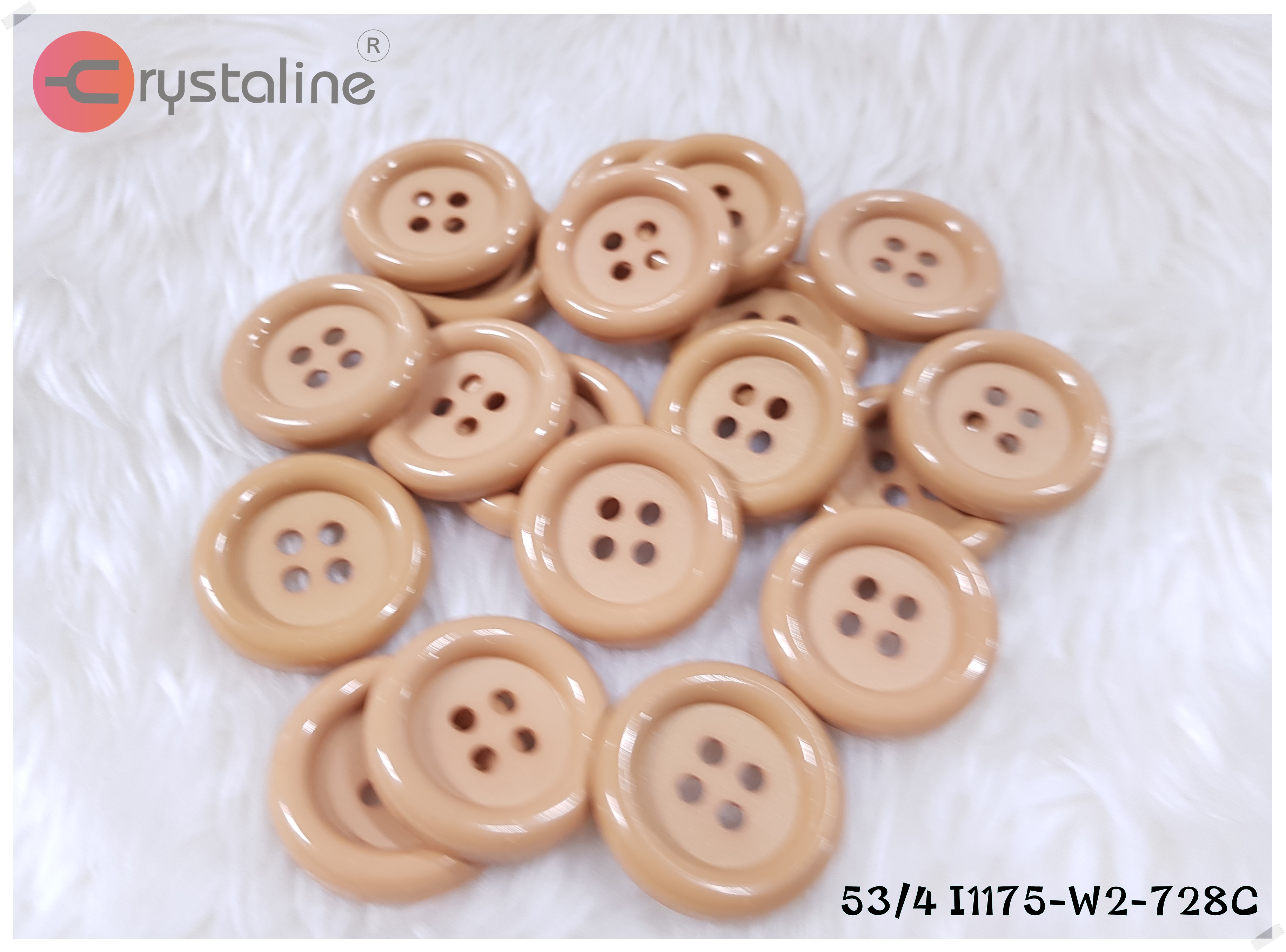 Big button - Cream col. (size 53L,50pcs/pack)