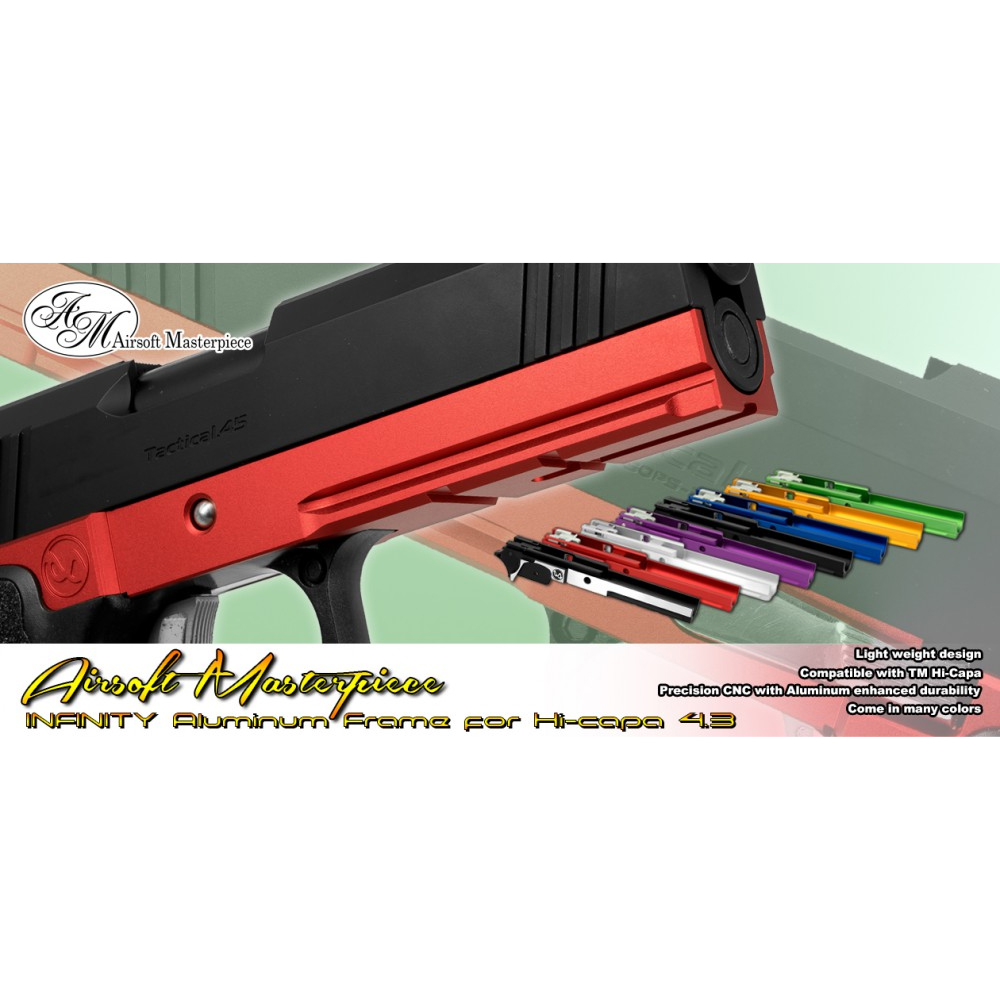 Airsoft Masterpiece 4.3" Aluminum Advance Frame with Rail - Infinity (Black)