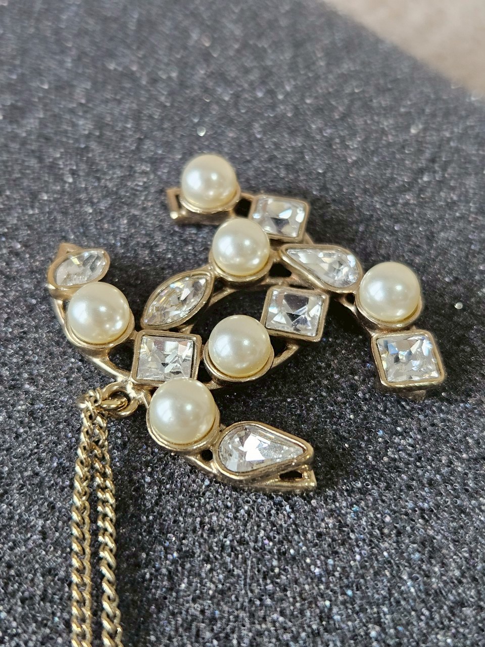 Chanel Pearl Crystal Necklace