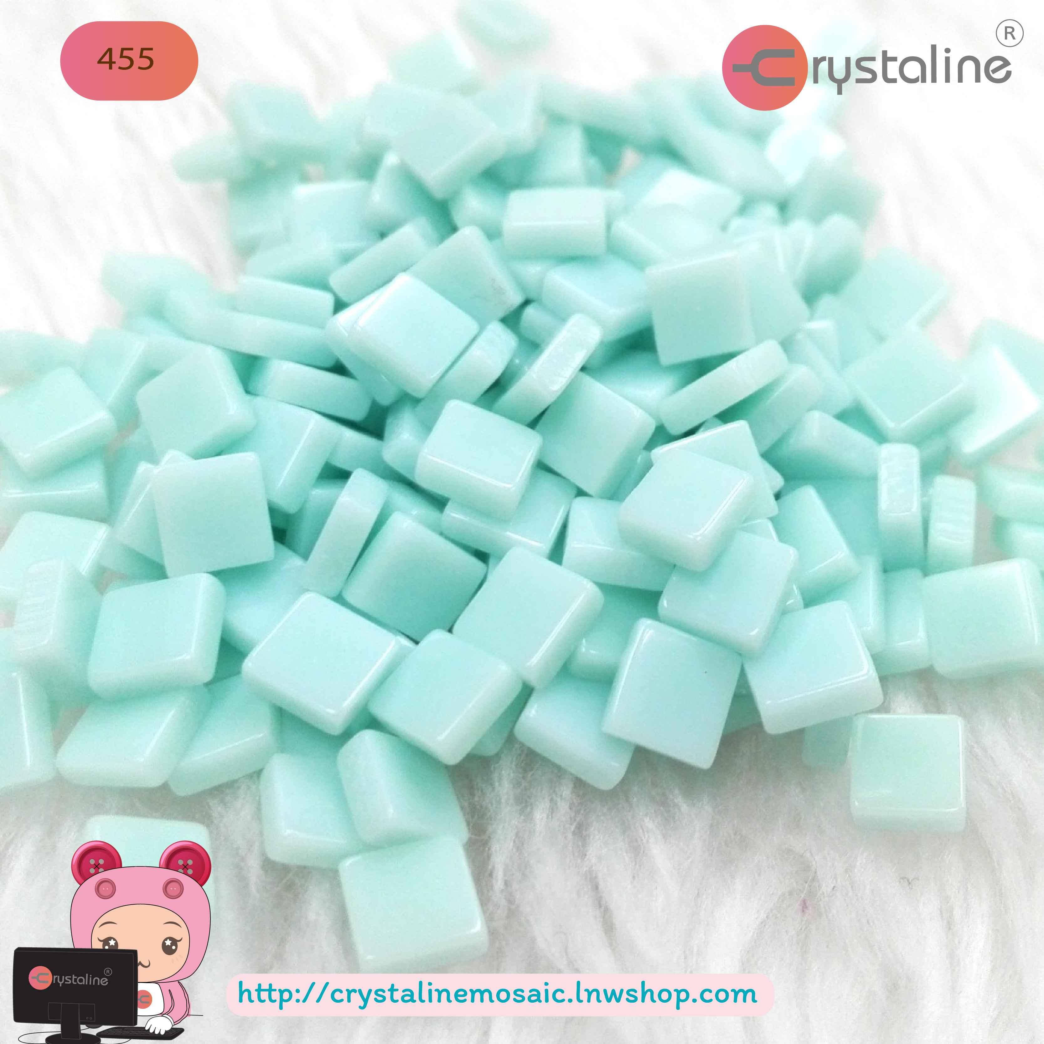 Mosaic opaque - Light blue col. (size 5x5 mm80g/pack)